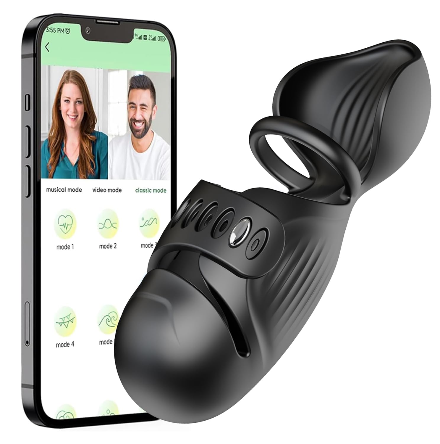 PQKuss Elektrischer Masturbator Silikon Penis Trainer Vibrator mit 9 Vibrationsmodi, Eichel Stimulator Masturbatoren Mann mit App Steuerung Masturbieren Männer Sex Toys für Männer und Paare Angebot bei HelloDeals