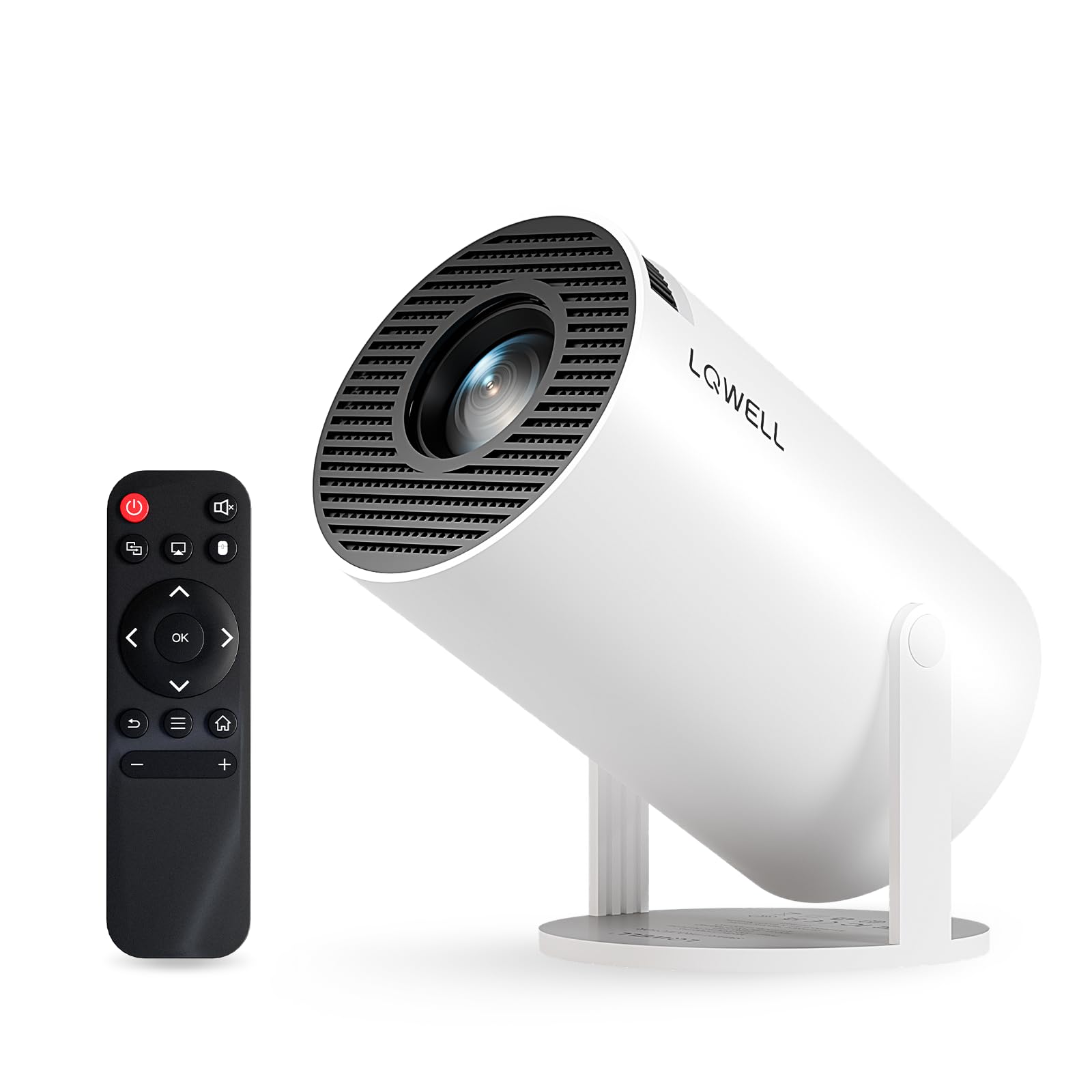 LQWELL® Beamer, Mini Projektor, unterstützt 5G WiFi, BT5.0 mit Android OS, Auto Trapezkorrektur, 220-Grad-Winkel, 130-Zoll-Display für Phone/PC/Xbox, 4K Heimkino, hdmi, 2025 Upgrade Angebot bei HelloDeals