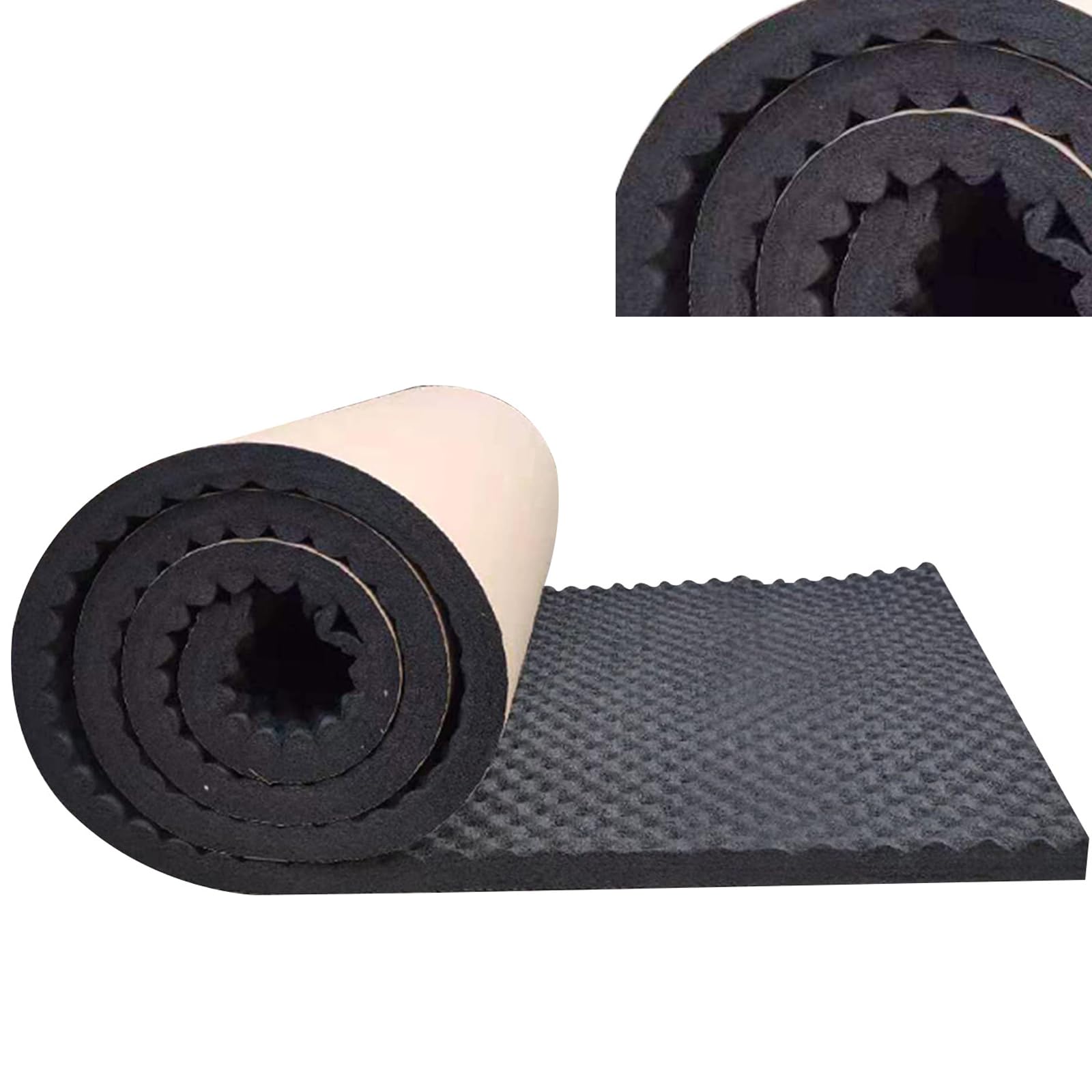 Pamatio Selbstklebend Akustik Schaumstoff Matte, Schall Dämmung Dämmmatte Schallschutzmatte Isolierung Matte, Akustikschaumstoff Schallabsorbierend, Feuchtigkeitsfest, Wasserdicht 50 x 200 x 2cm Nitril-Butadien-Kautschuk (NBR) Angebot bei HelloDeals