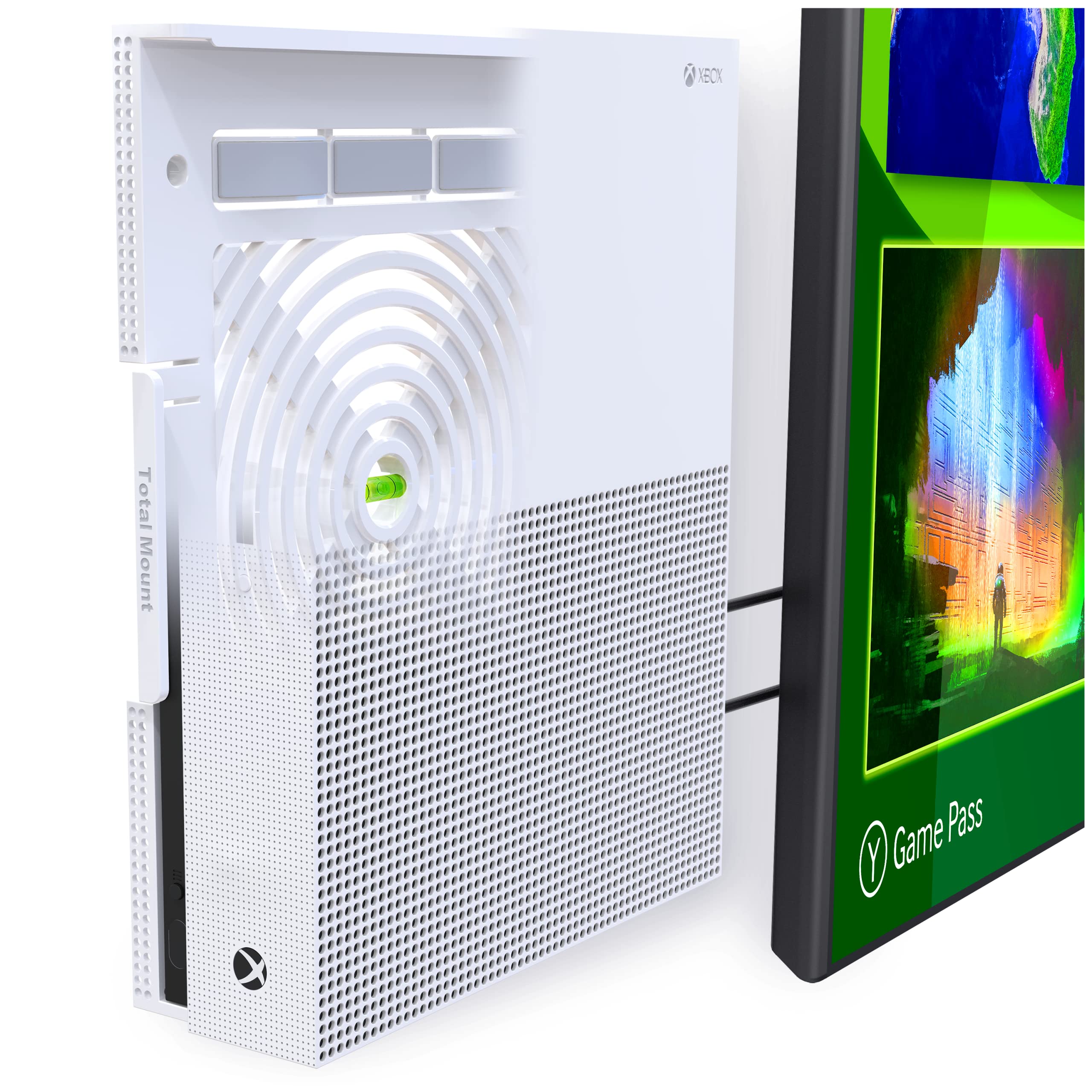 TotalMount Wandhalterung für Microsoft Xbox One S Konsole mit Hitze Management und Sicherheits-Klip ,Schwarz Angebot bei HelloDeals