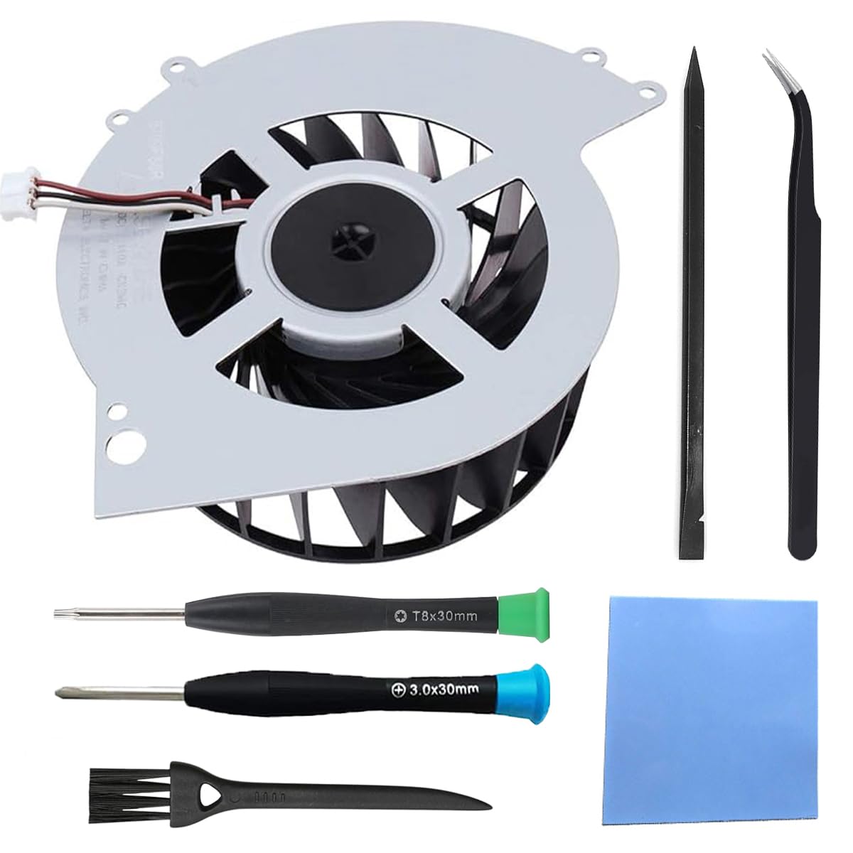 ZHUROUPU für PS4 Interner Lüfter 2000RPM für Sony für Playstation4 CUH-12XX, KSB0912HE-CK2M 500GB mit Bürste, Pinzette, Wärmeleitpad, Spudger, PH0 und T8 Schraubendreher Angebot bei HelloDeals