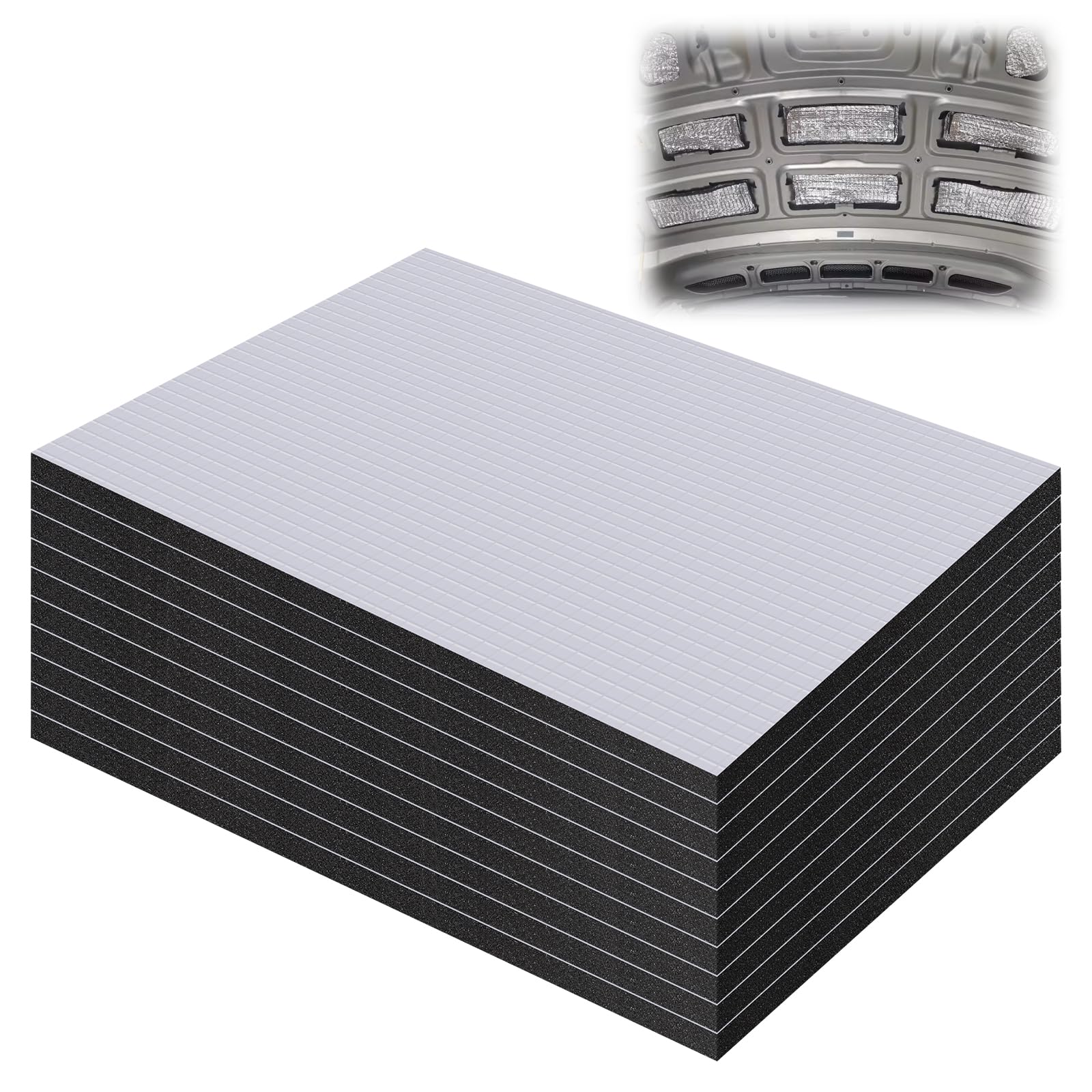 5 Stück Dämmmatte Auto, 25 x 18cm Schallschutzmatte, Isoliermatte Selbstklebend, Alubutyl Platten Dämmmatte, Anti Dröhn Dämmmatte, Ersatz Dämmung für Feuerfest Feuchtigkeitsfest Wasserdicht Angebot bei HelloDeals