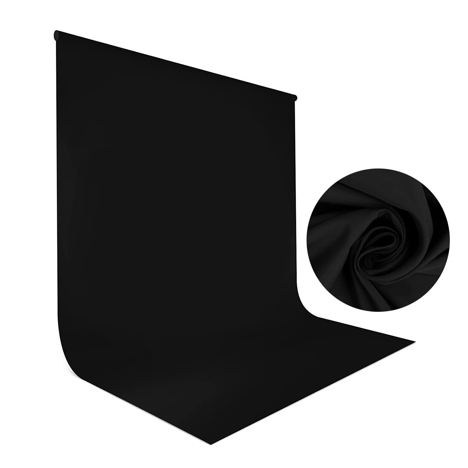 Fotohintergrund Schwarz 1,5x2m, Bonvvie Faltbare Fotografie Hintergrund Musselin Hintergrund für Photo Video Studio, Fernsehen, Zoom, YouTube, Online-Meetings 150x200cm Schwarz Angebot bei HelloDeals