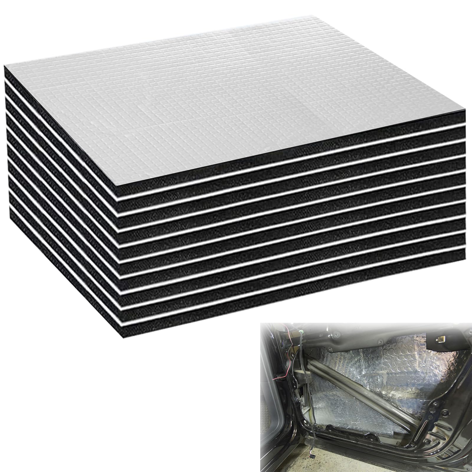 IIRC 10PCS 40x25cm Dämmmatte Auto, 5mm/10mm Universal Schallschutzmatte, Isoliermatte Selbstklebend, schalldämmend, Wasserdicht, Feuerfest, Feuchtigkeitsfest (10mm) Angebot bei HelloDeals