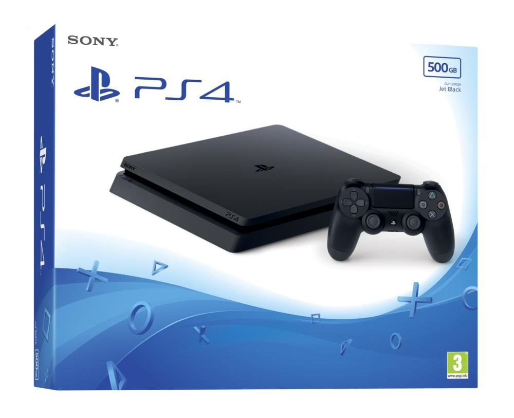 PlayStation 4 - Konsole (500GB, schwarz,slim) [CUH-2016A] Angebot bei HelloDeals
