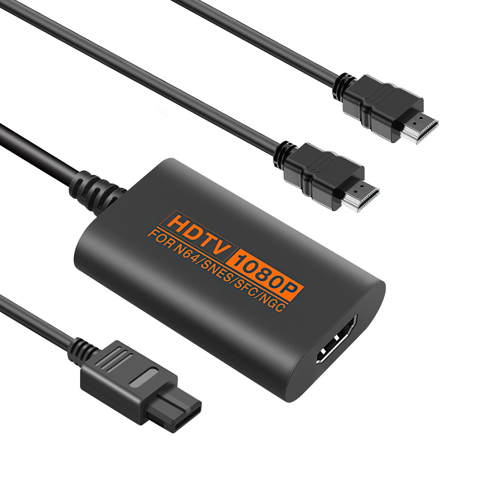 Sehawei N64 auf HDMI Konverter, SNES/SFC/NGC zu HDMI Adapter 1080P Video-Audio-Wandler Kompatibel mit N64/SNES/SFC/NGC Konsole Angebot bei HelloDeals