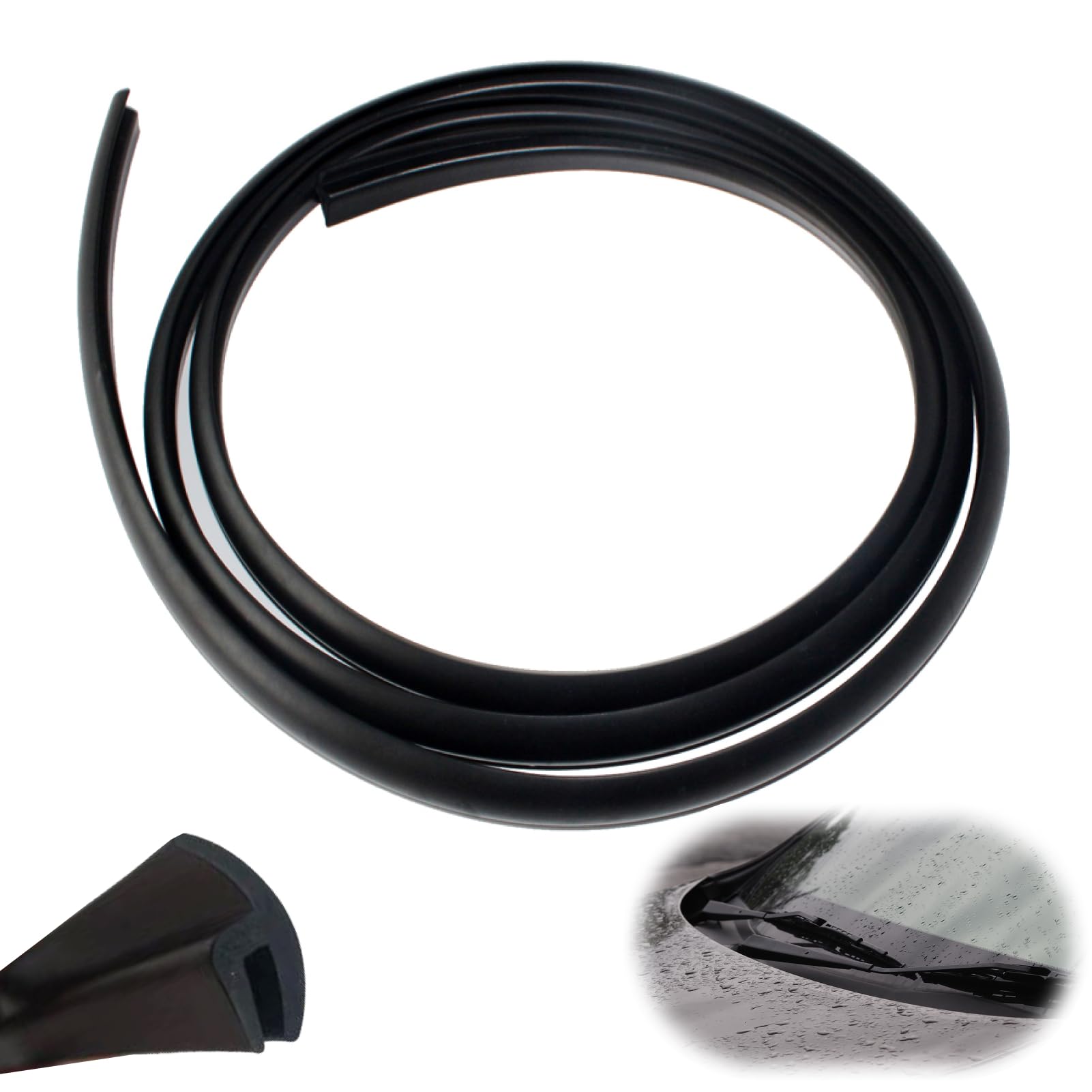 Hugwish dichtung windschutzscheibe auto 1.7m, windschutzscheiben gummi dichtung, auto fensterdichtung Angebot bei HelloDeals