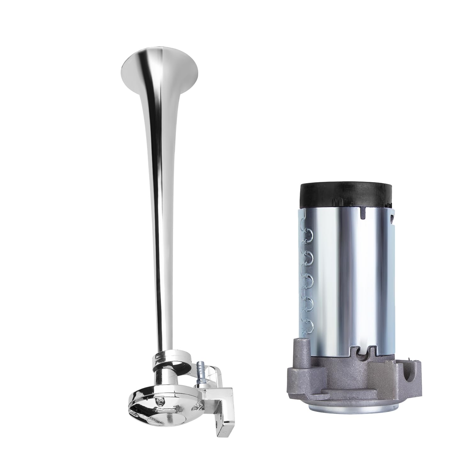 Madlife Garage Silber Hupe Luft Horn Kit 12V 150db lkw hupe Lufthorn Drucklufthorn Auto Horn mit Kompressor Laut Kompressor Fanfare für Auto Boote Vans Motorrädern Angebot bei HelloDeals