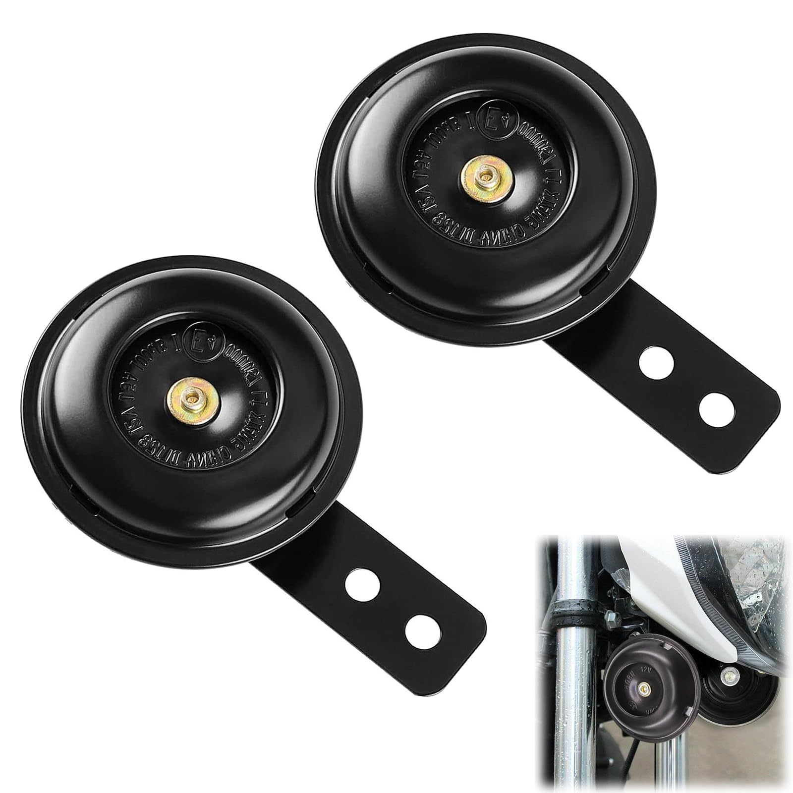 2 Stück Signalhorn Hupe 12v Laut, Niversal Horn, Motorrad Hupe,Für Roller, Motorrad, Dreirad, Pocket Bikes, 105db Wasserdicht Angebot bei HelloDeals