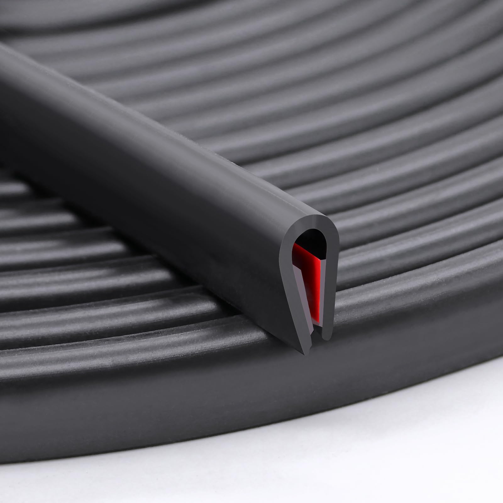 PWGHWG Kantenschutz Selbstklebend 6 Meter, EPDM Kantenschutzprofil Gummilippe Kantenschutz Gummi U-Profil Gummidichtung für Autotüren Türen Fenster Metallplatten Glasplatten, Größe 1,5 mm Angebot bei HelloDeals