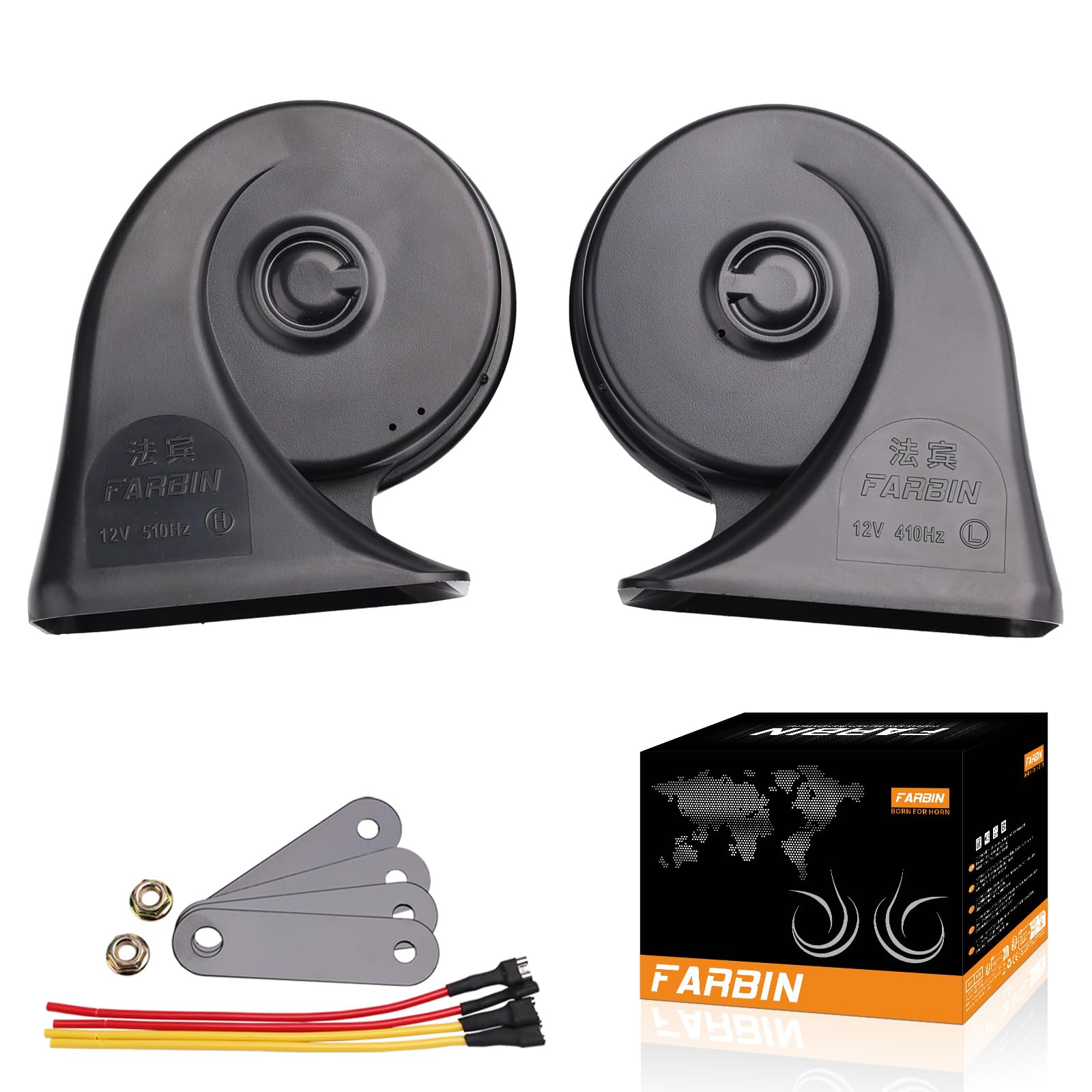 Hupe 12V Laute, Signalhorn Wasserdichte Doppel Horn, Super Laute Lkw Auto Tiefton Luft Hörner, Ersatz Kit Universal für Auto Motorrad LKW Boot FARBIN (Boutique Neu) Boutique Hupen Angebot bei HelloDeals