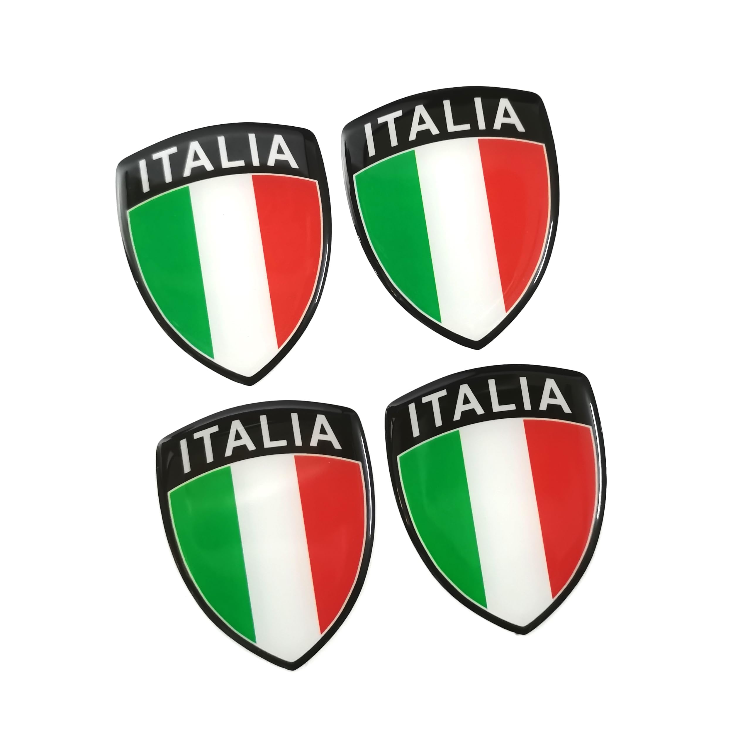 PTDecals 4 PCS 40x50mm Soft Flexible Epoxid Italien Italienische Flagge Emblem Aufkleber Italia Aufkleber für Fahrzeug Auto Auto Motorrad Helm Home Decoration Grün Weiß Rot Angebot bei HelloDeals