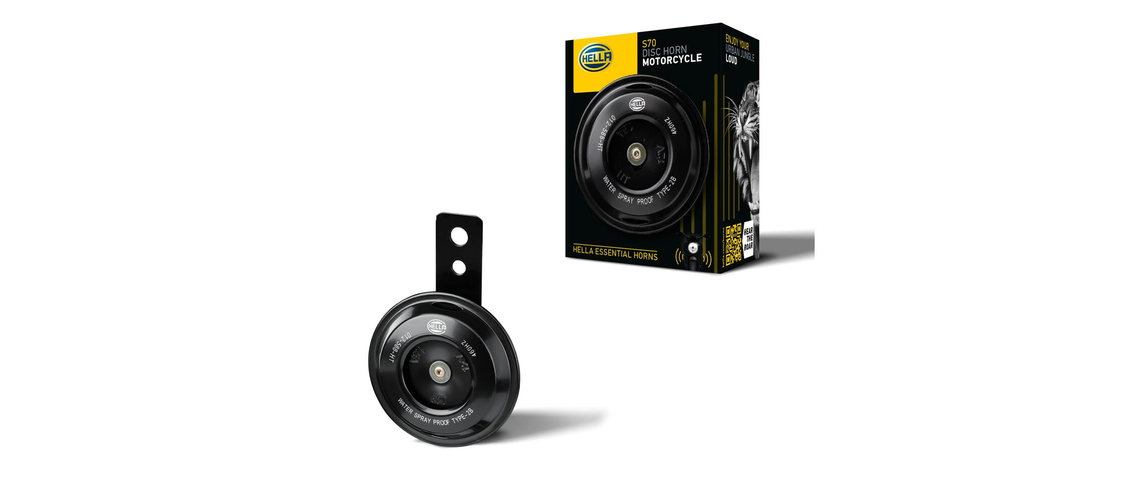 HELLA Motorrad Hupe 12V - ESSENTIAL HORN S70-12V - 108dB(A) - Frequenzbereich: 460Hz - Hochton - elektrisch - Menge: 1-3AL 012 588-061 Tellerhorn - Hochton Single Angebot bei HelloDeals