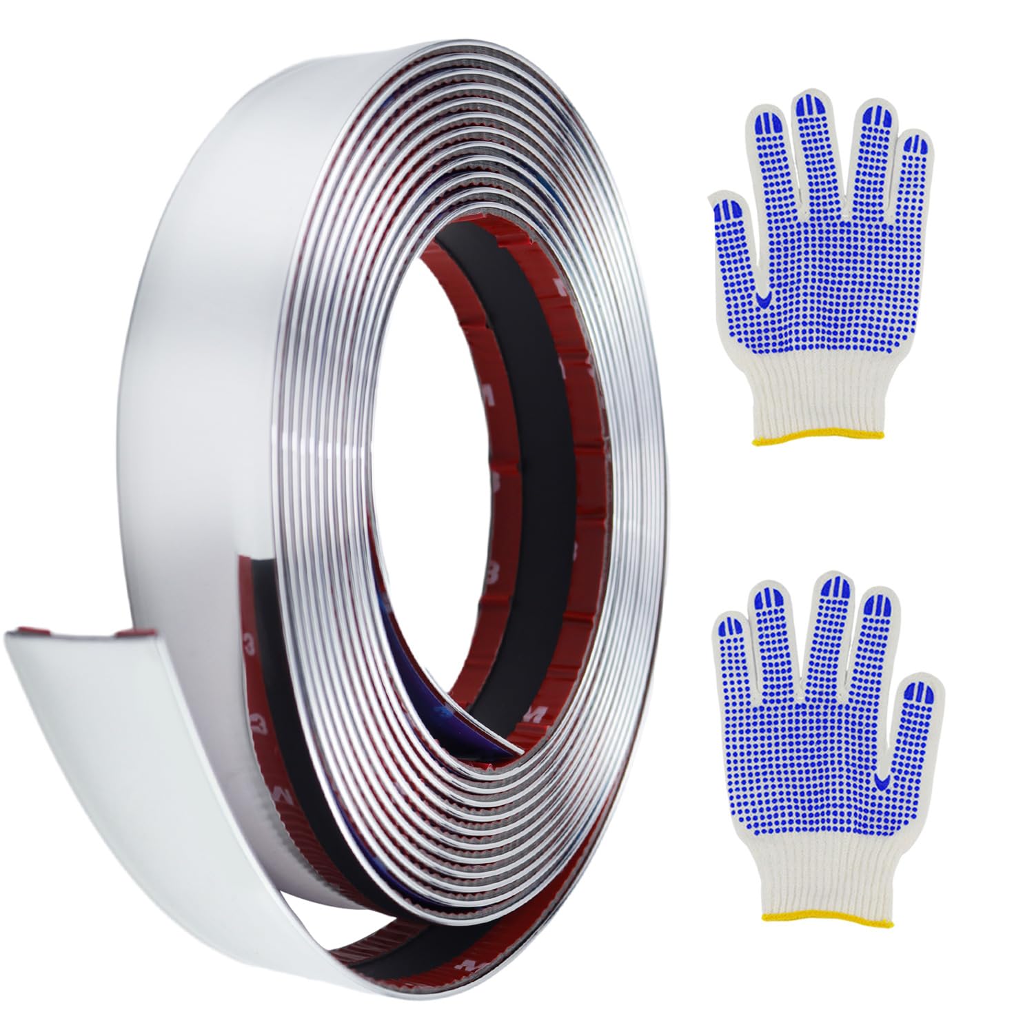 FAELNK Zierleisten Selbstklebend Wand 5M X 30MM Chrom Zierleiste Selbstklebend Silber Edelstahl Wandleisten Mit Schutzfolie Wasserdichte für Wand Tür Decke Möbel Auto Silber 5M X 30MM Angebot bei HelloDeals