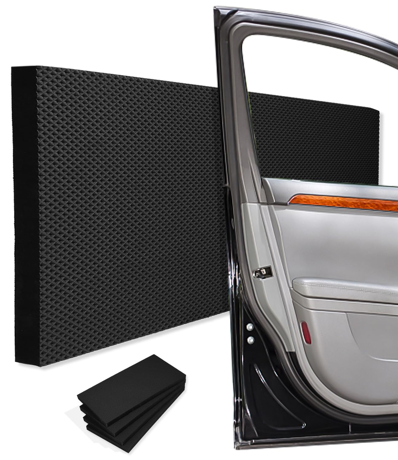 Jissta 4 X Garagen Wandschutz 40 x 20 x 2 cm, Selbstklebender Kantenschutz Schaumstoff Garage, Garagen Wandschutz Türkantenschutz für Garagenwand, Autotüren, Carport (Schwarz) Angebot bei HelloDeals