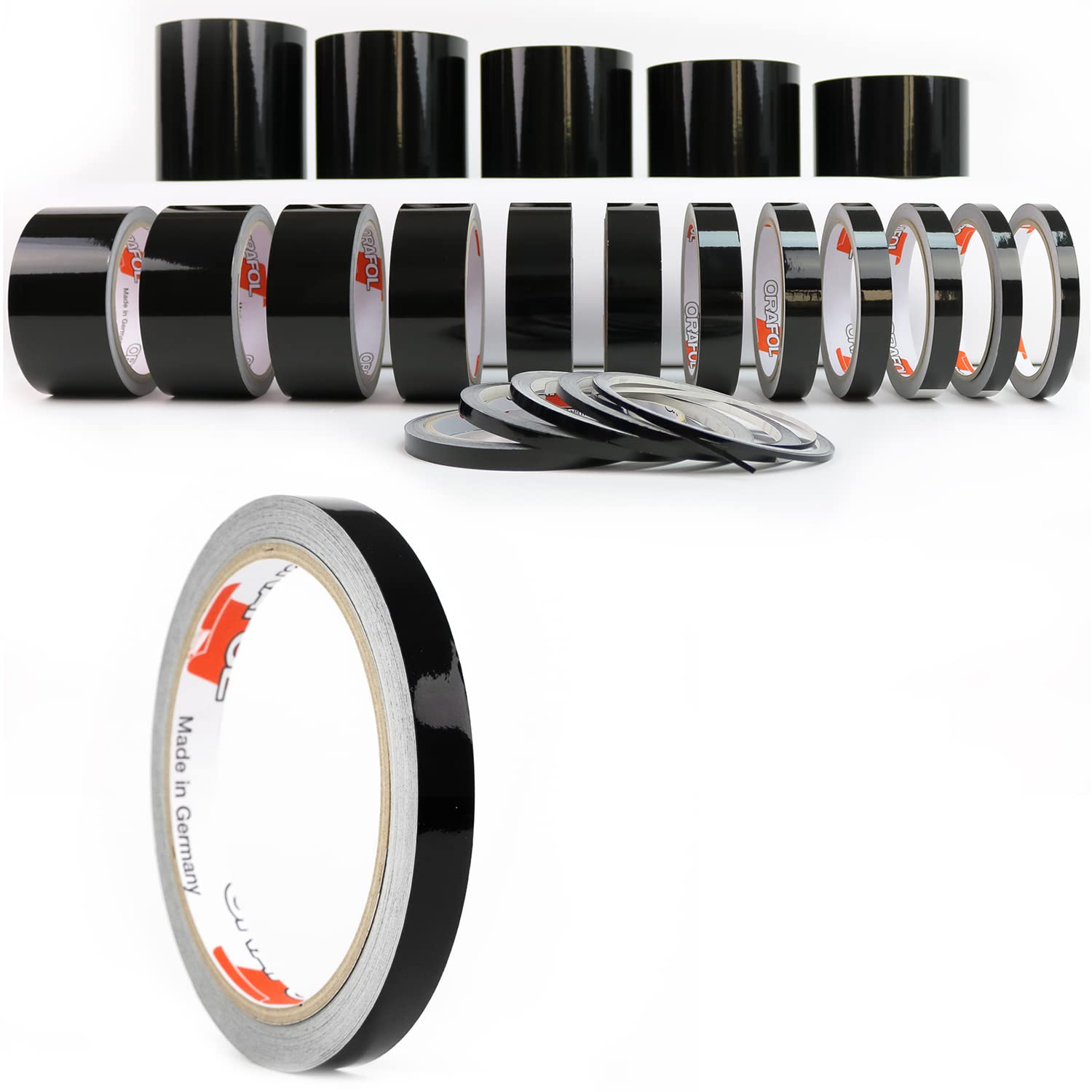 Auto Zierstreifen Schwarz Hochglanz KFZ Folienstreifen Autodekor Folie Autogrill Motorrad Streifen Basteln Modellbau10 mm) Angebot bei HelloDeals