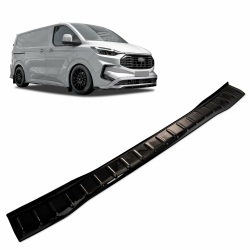 Chromemaster | Kompatibel mit Ford Transit Custom 2023+ | Ladekantenschutz Stoßstangenschutz; ABS-Kunststoff, Glänzend, Schwarz; Lackschutzleiste Sichert den Heckstoßfänger vor Beschädigung 4-Schwarz Angebot bei HelloDeals