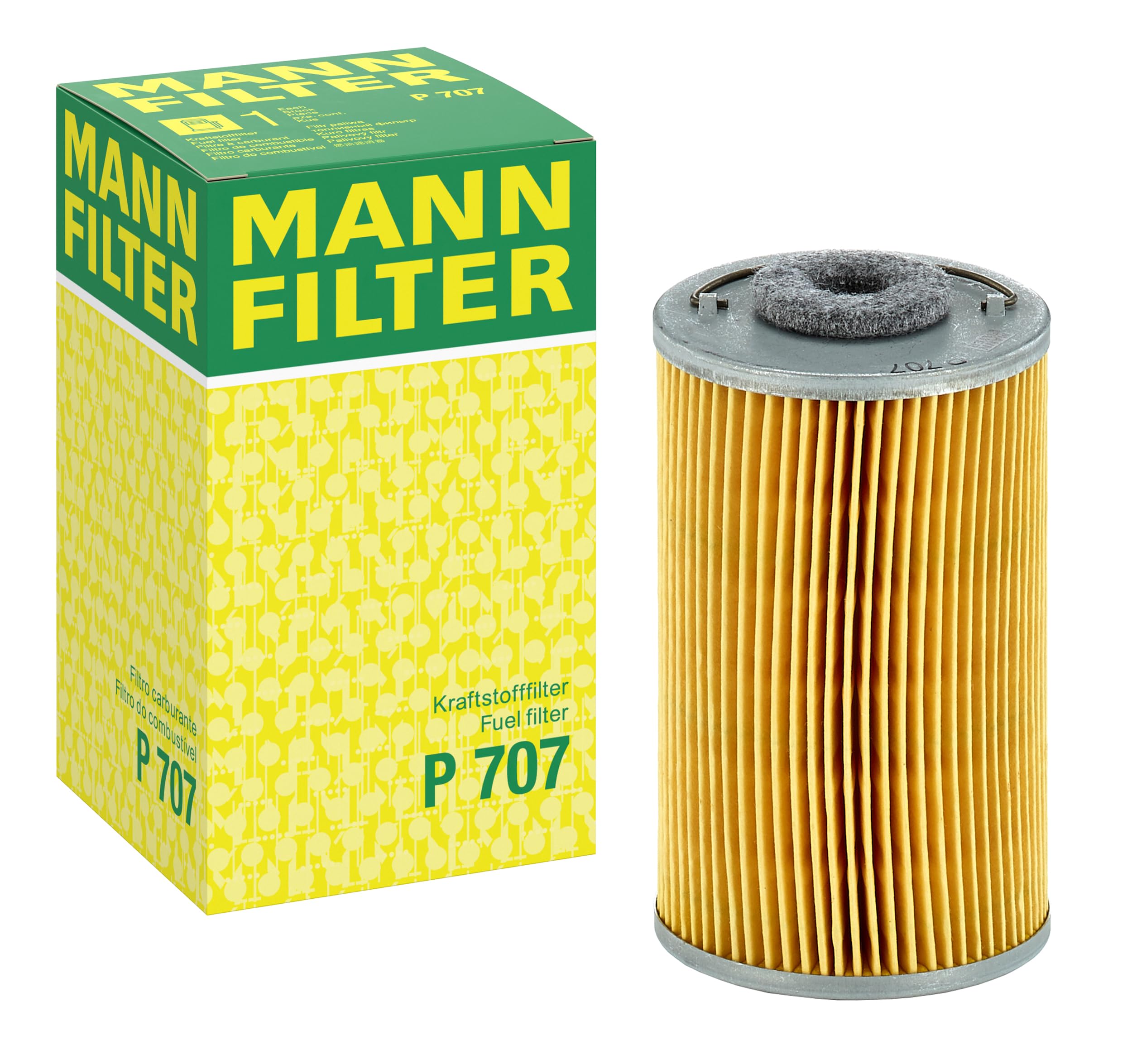 MANN-FILTER P 707 Kraftstofffilter - für Lkw + Busse Black Einzelpack Angebot bei HelloDeals