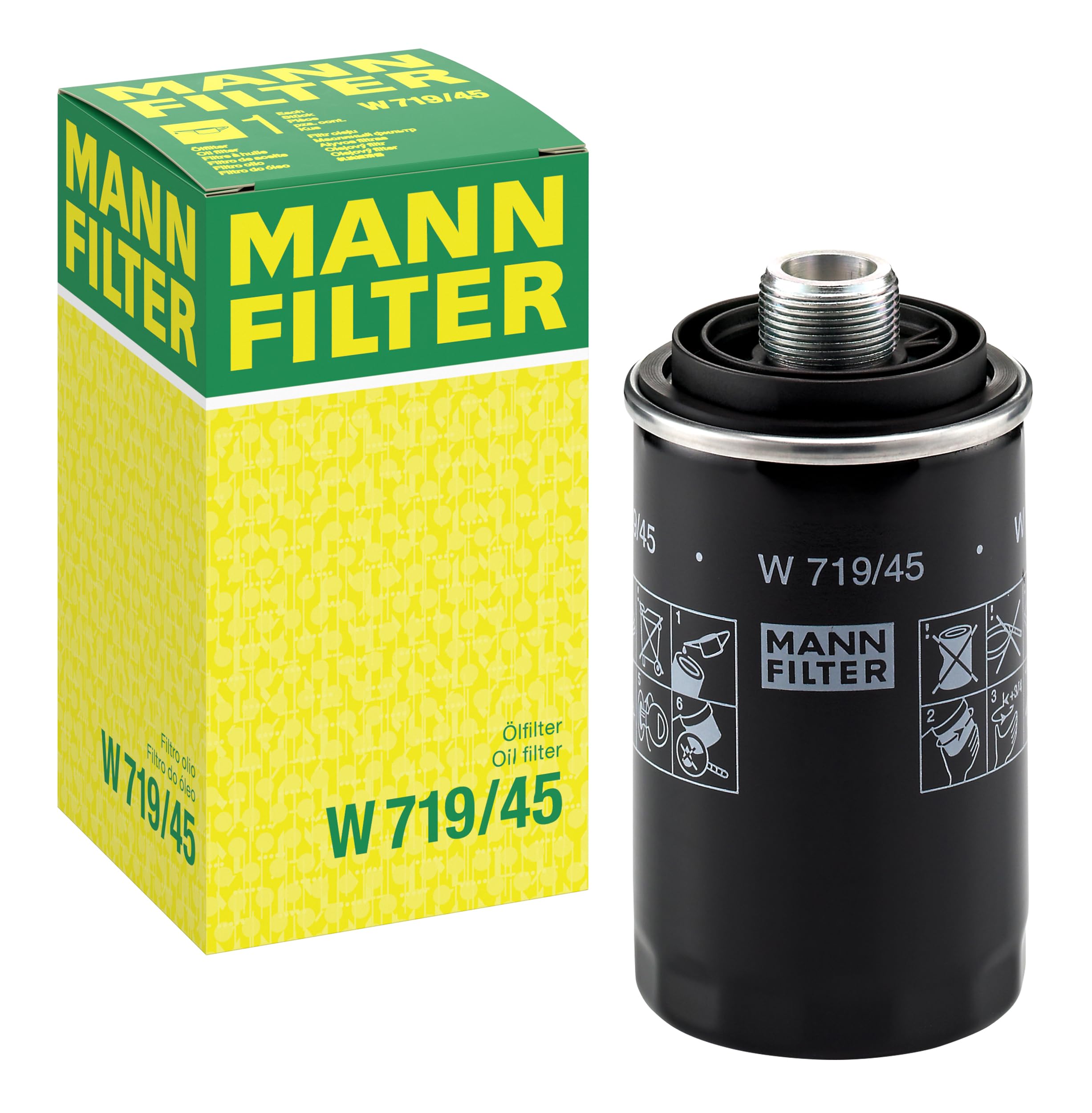 MANN-FILTER W 719/45 Ölfilter - für Pkw + Transporter Single Angebot bei HelloDeals
