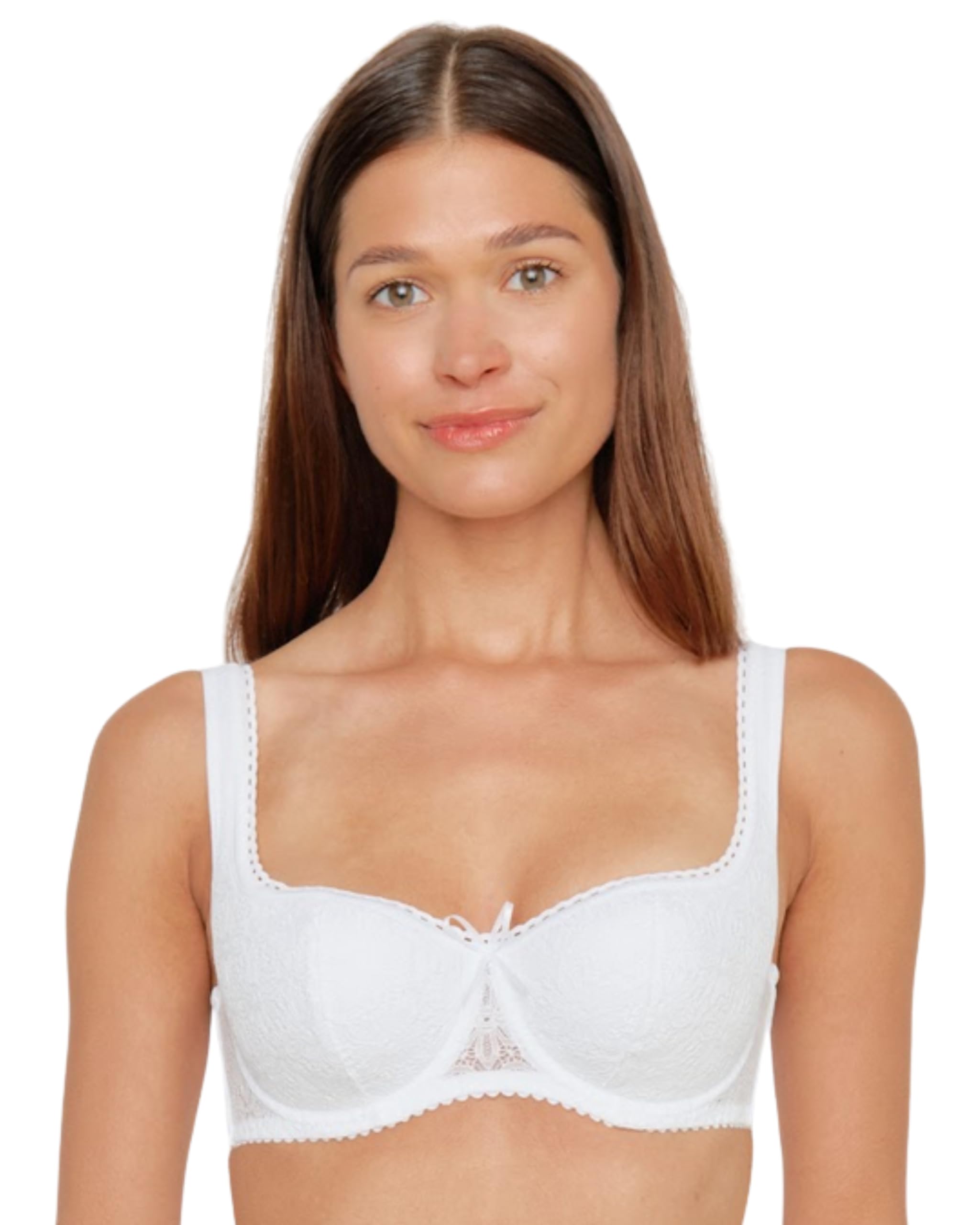 SUSA Dirndl Balconette BH 7592 mit Bügel & zierlicher Schleife - Größe A-F - Dirndl-BH mit wattierten Cups & verstellbaren Trägern - Hochwertige Materialien - Bequem & elegant - Ökotex zertifiziert 85B Weiß Angebot bei HelloDeals