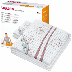 Beurer UB 90 Komfort Wärme-Unterbett, anschmiegsame Wärmebettunterlage mit zwei Temperaturzonen und je 9 Temperaturstufen, mit Rückschaltautomatik und Eco-Control, 150 x 80 cm, maschinenwaschbar, Weiß Zwei Temperaturzonen + 9 Temperaturstufen Angebot bei HelloDeals