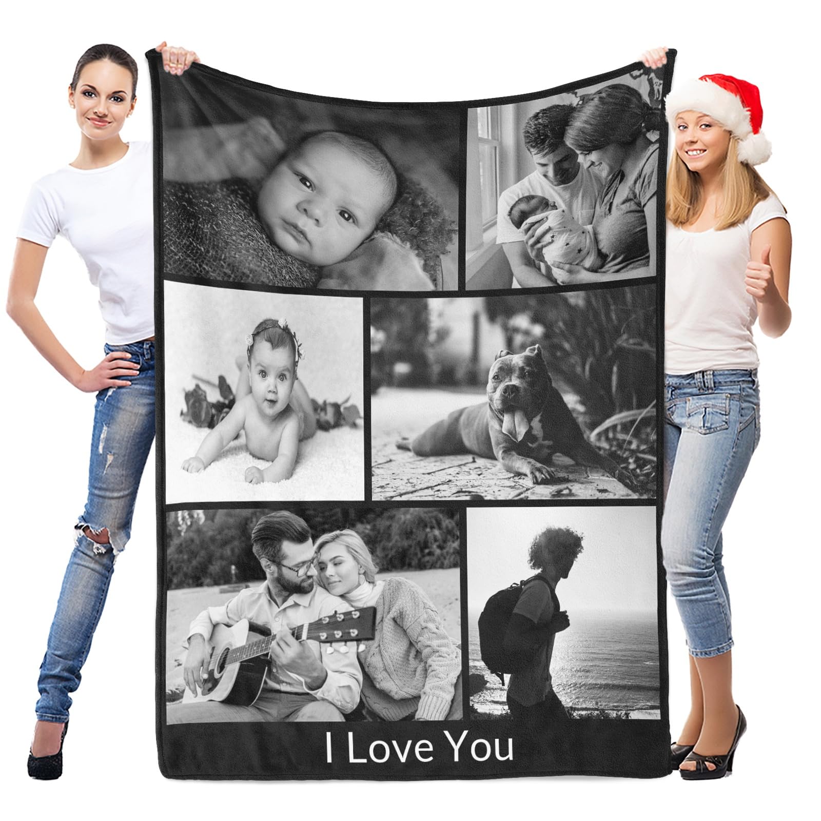 LNM Personalisierte Decke mit Foto, Personalisierte Decken, Personalisierte Kuscheldecke mit Foto, Personalisierte Foto Decke, Personalisierte Geschenke für Frauen und Männer 6 Fotos Klicken Sie auf "Jetzt anpassen". Angebot bei HelloDeals
