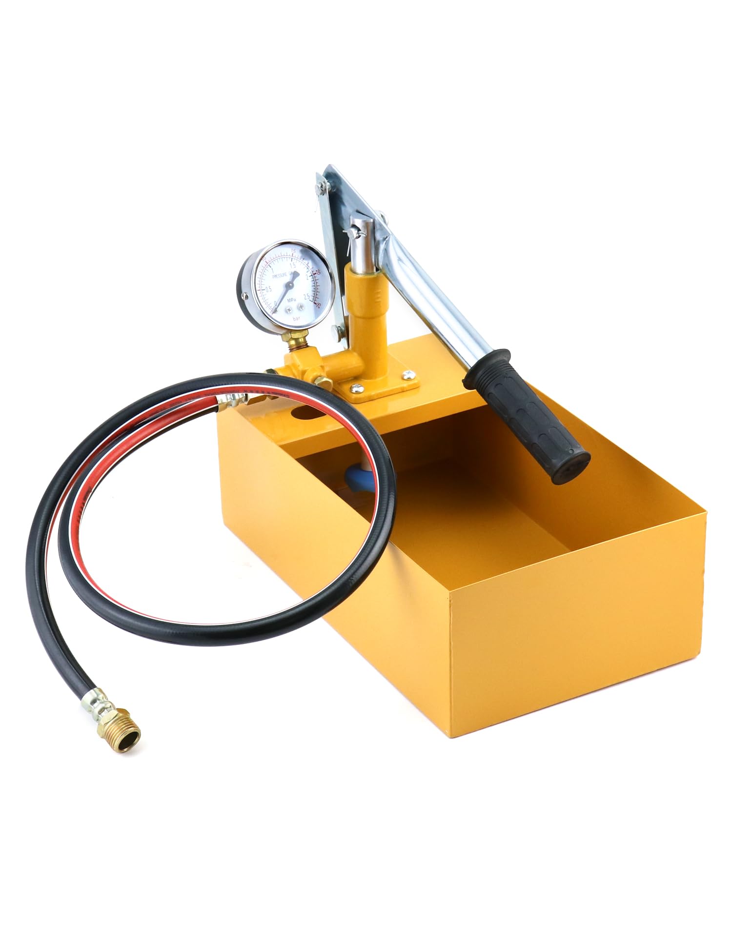 QWORK® Manuelle Abdrückpumpe, 25bar, Prüfpumpe, Wird für Wasserleitungen und Fußbodenheizungen verwendet Angebot bei HelloDeals