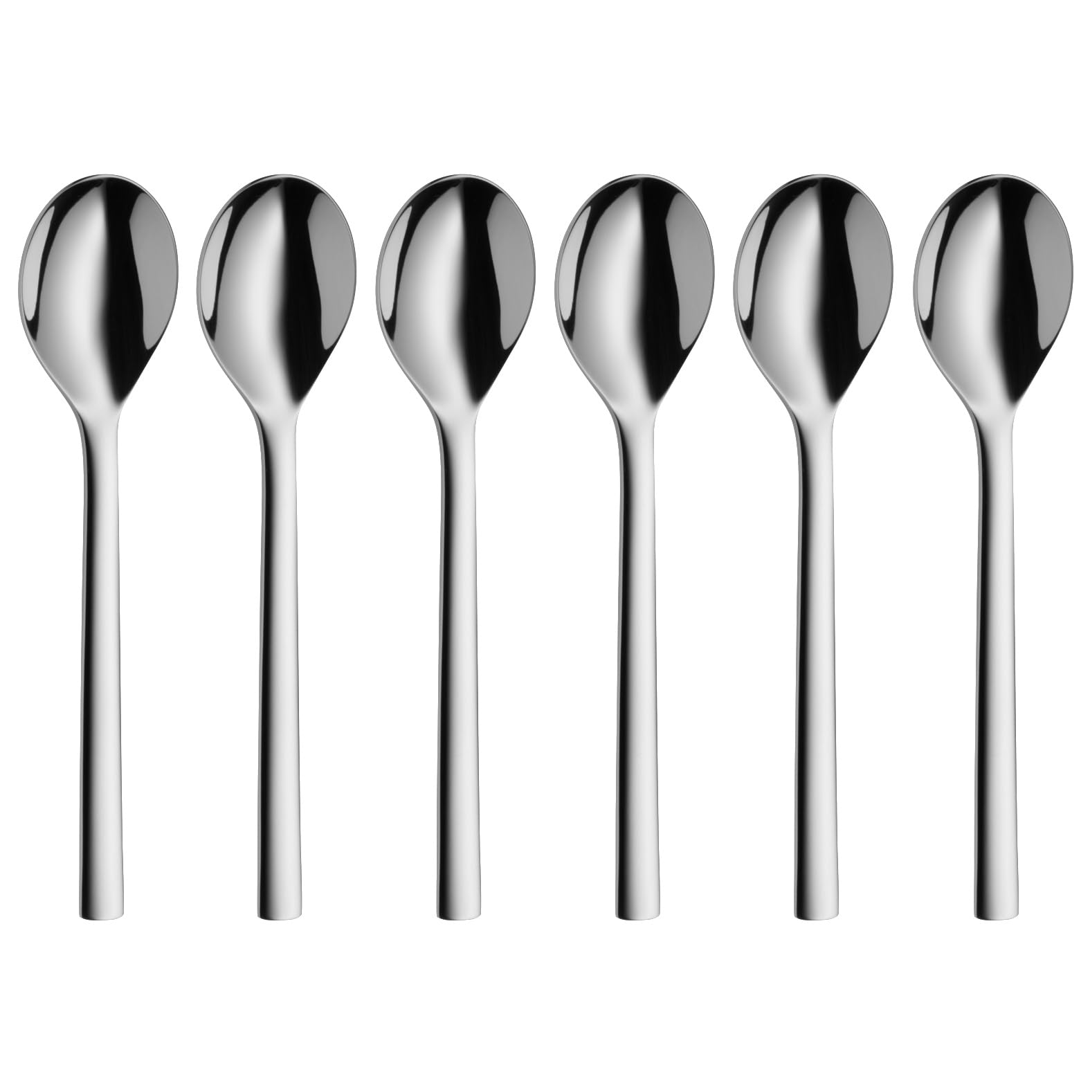 WMF Nuova Tee-/ Kaffeelöffel Set 6-teilig, 13,5 cm, Teelöffel Cromargan Edelstahl poliert, Dessertlöffel glänzend, spülmaschinengeeignet Nuova – Kaffeelöffel Angebot bei HelloDeals