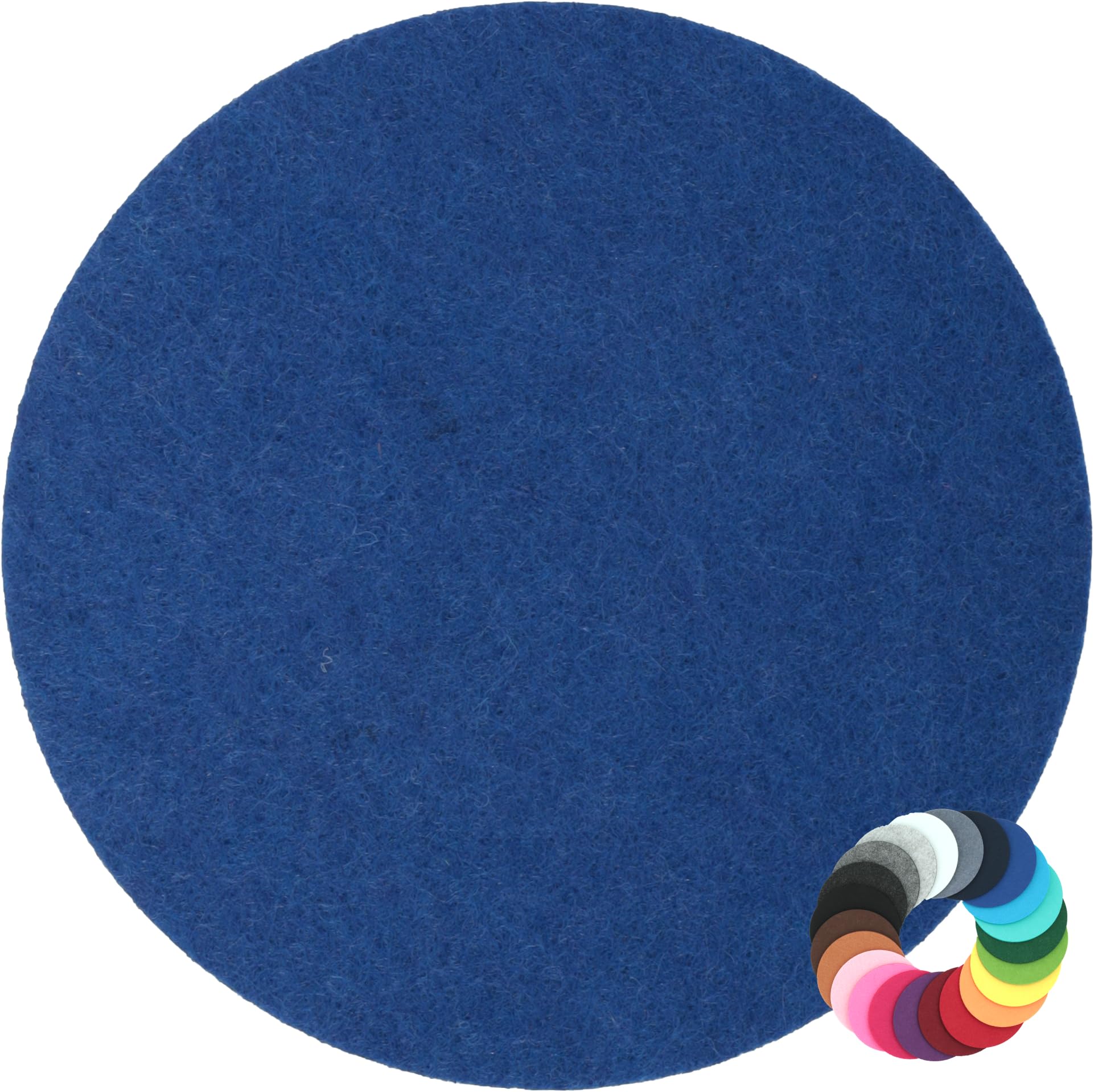 Design Filz Untersetzer rund Durchmesser 20cm, Royalblau (HF007) für Glas, Getränke, Bar, Tasse, Vase Dunkelblau 20 cm Angebot bei HelloDeals