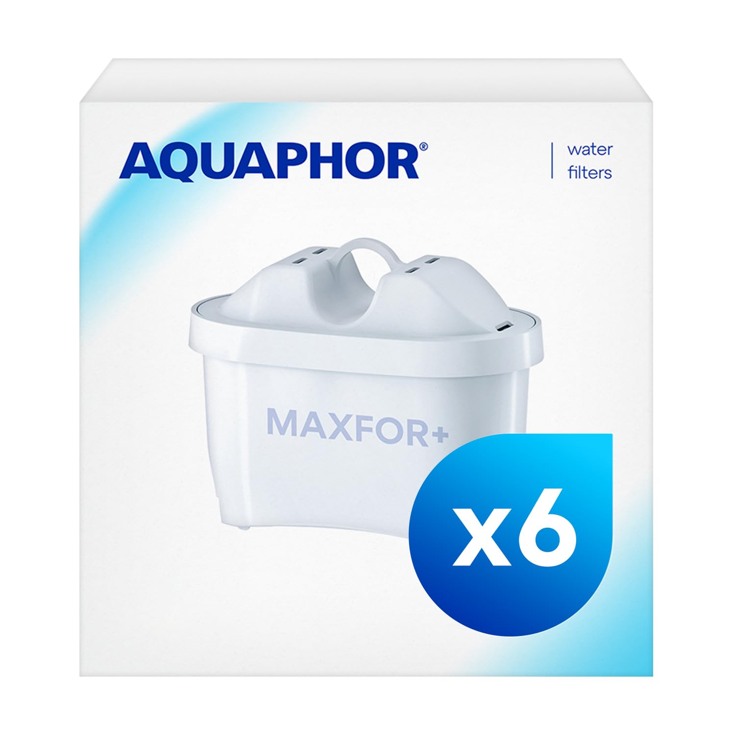 AQUAPHOR Filterkartusche MAXFOR+ Pack 5+1 - gegen Kalk, Chlor & weitere Stoffe, für Aquaphor Onyx, Amethyst, Jasper, Time & alle BRITA MAXTRA+ und MAXTRA Modelle, 6 Stück (1er Pack) bis zu 1200 Liter (5+1 Pack) Angebot bei HelloDeals