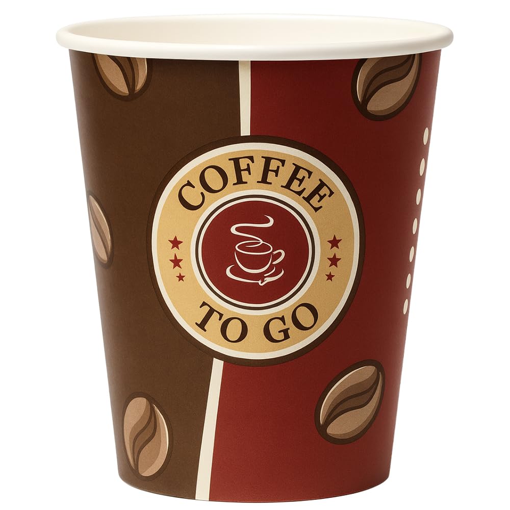 FALAMBI 1000 Stk. Kaffeebecher 200 ml - 8oz - Coffee to go | Einweg Pappbecher & Papierbecher | Trinkbecher für Heiß- & Kaltgetränke - Teebecher - Made in Germany 200ml Angebot bei HelloDeals