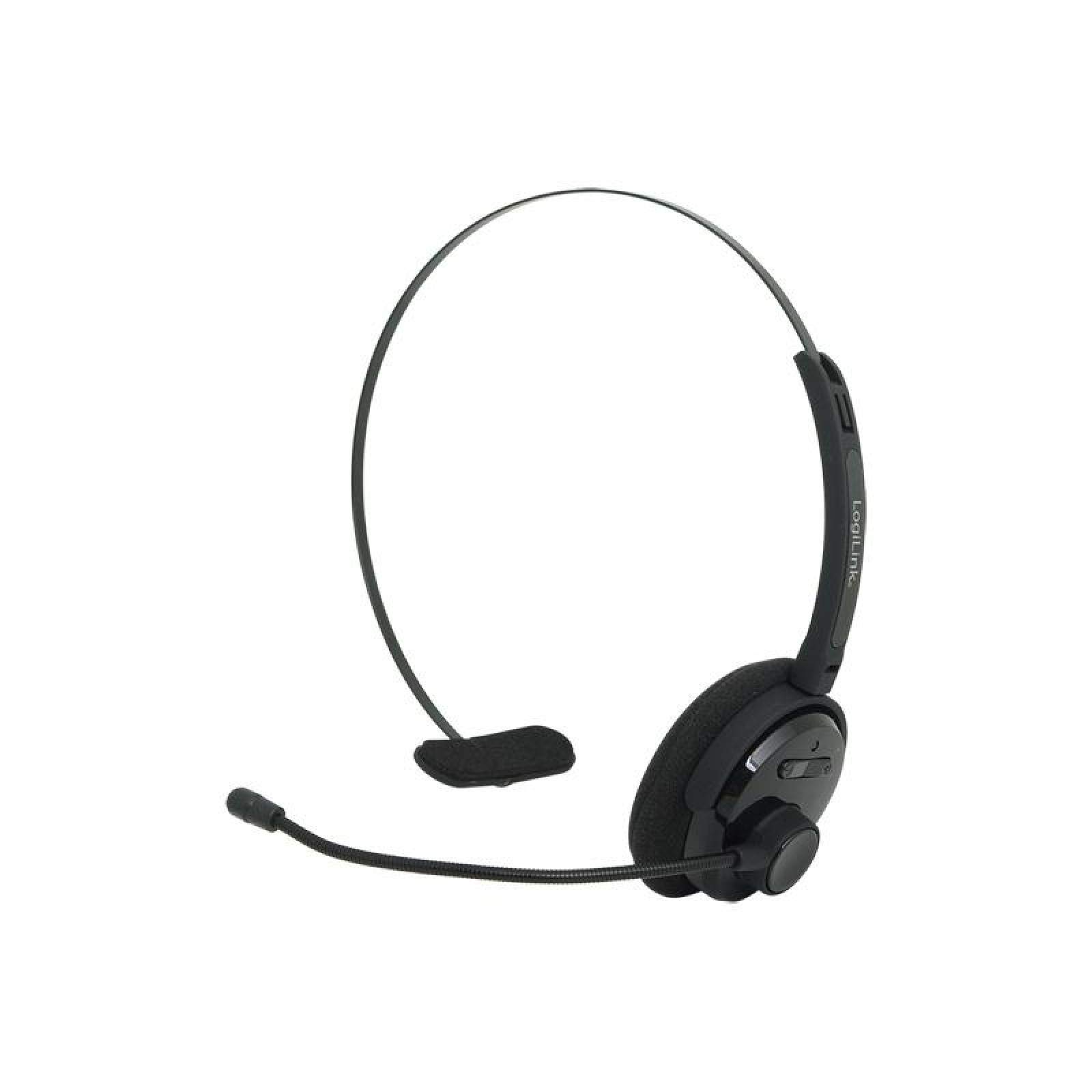 LogiLink Bluetooth Mono Headset mit Mikrofon PC Videokonferenz bis zu 14h Gesprächszeit Single Angebot bei HelloDeals