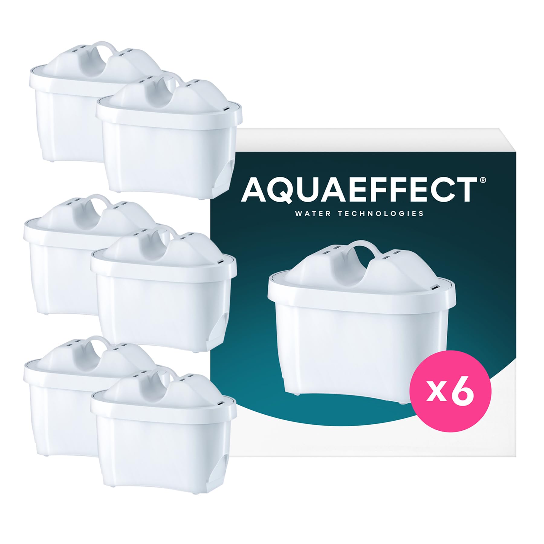 AQUAEFFECT MAX+ Wasserfilter Kartusche 6 Stück - Kompatibel mit BRITA MAXTRA PRO Filterkannen Angebot bei HelloDeals
