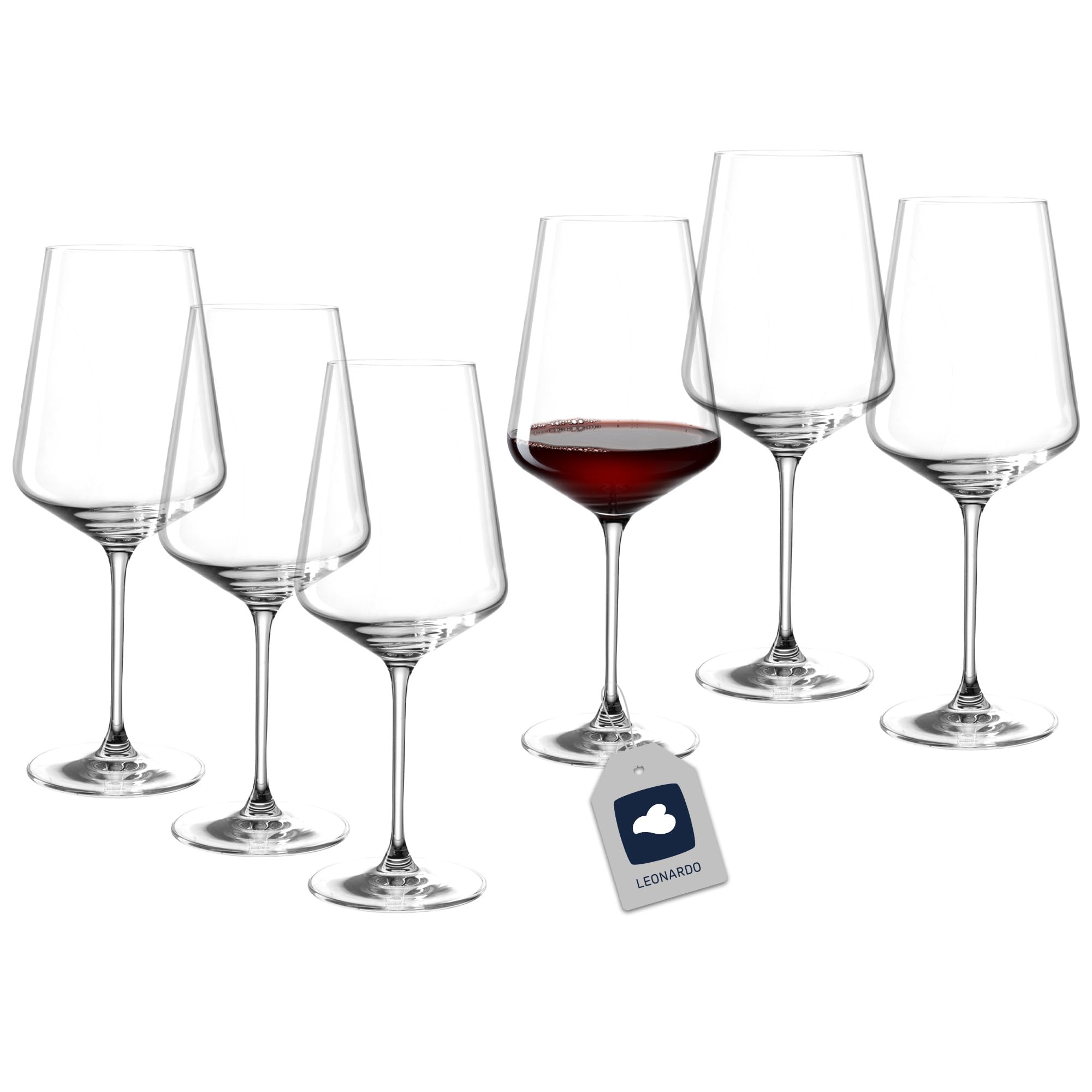 LEONARDO HOME Rotweingläser PUCCINI (6er Set) • Kratzfeste Weingläser (750 ml) • Spülmaschinenfest & Langlebig • Zeitlose Gläser für Rotwein • Modernes Design • Rotwein-Glas Puccini • 069554 Rotweinglas 750ml 6 Gläser Angebot bei HelloDeals