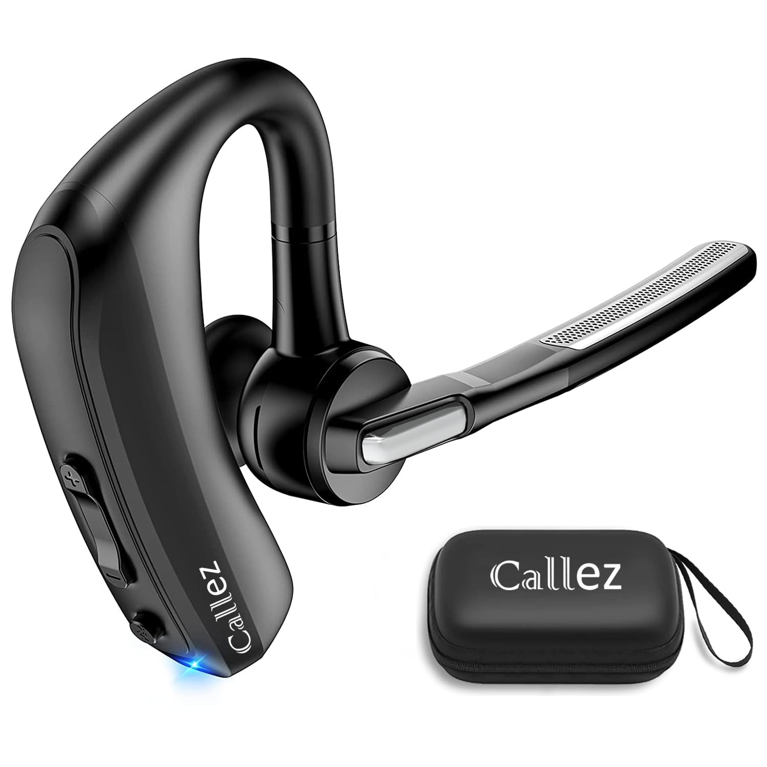 Callez Bluetooth Headset Handy für iPhone Samsung, Kabellos Headset Bluetooth Kopfhörer Freisprech V5.0 mit CVC8.0 Dual Mikrofon ENC Noise Cancelling für Autofahren Business Büro Arbeit Schwarz Angebot bei HelloDeals