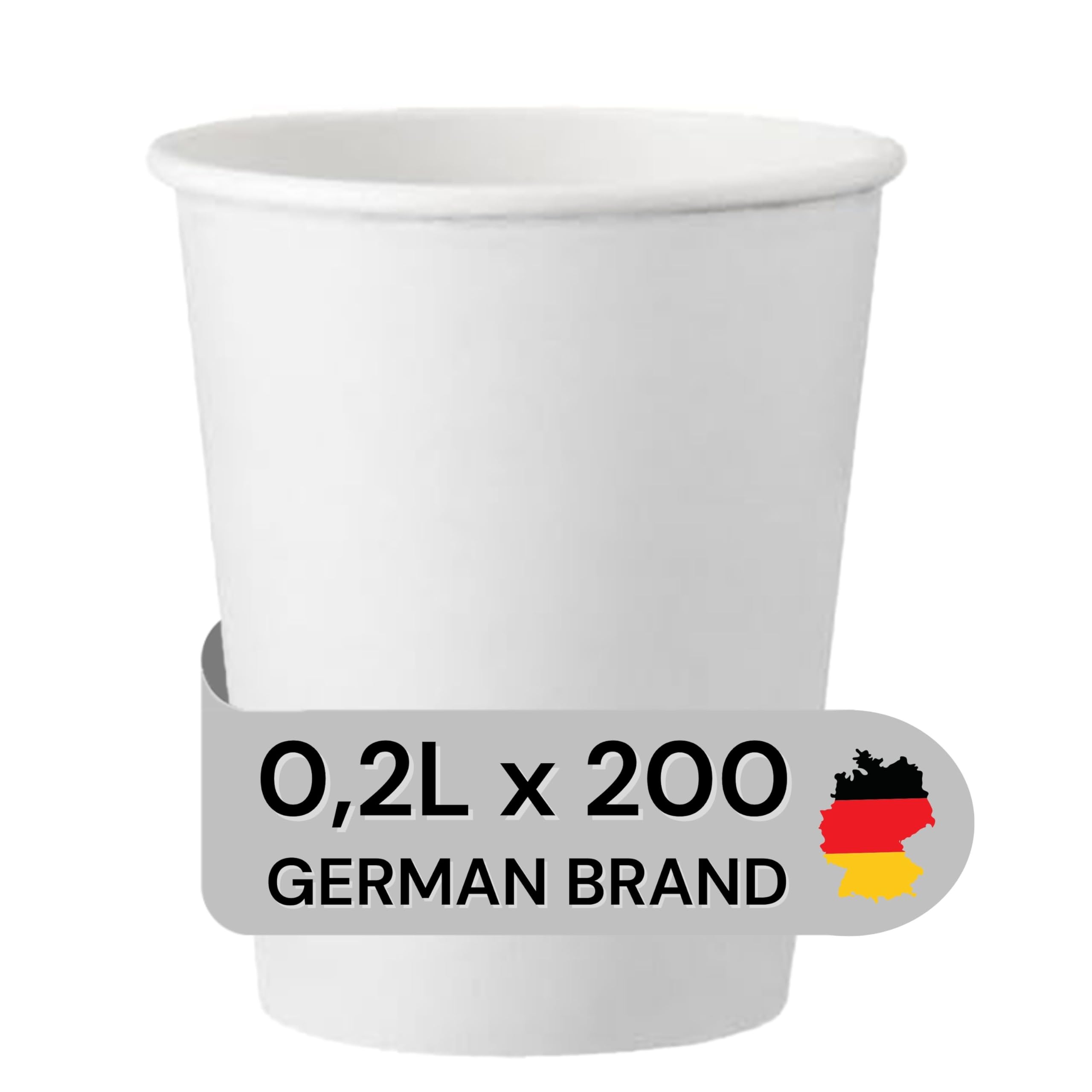 LogiPack 200 Stück Kaffeebecher weiß 8oz 200ml | hitzebeständiger Pappbecher beschichtet | Heißgetränkebecher | Kaltgetränkebecher Angebot bei HelloDeals