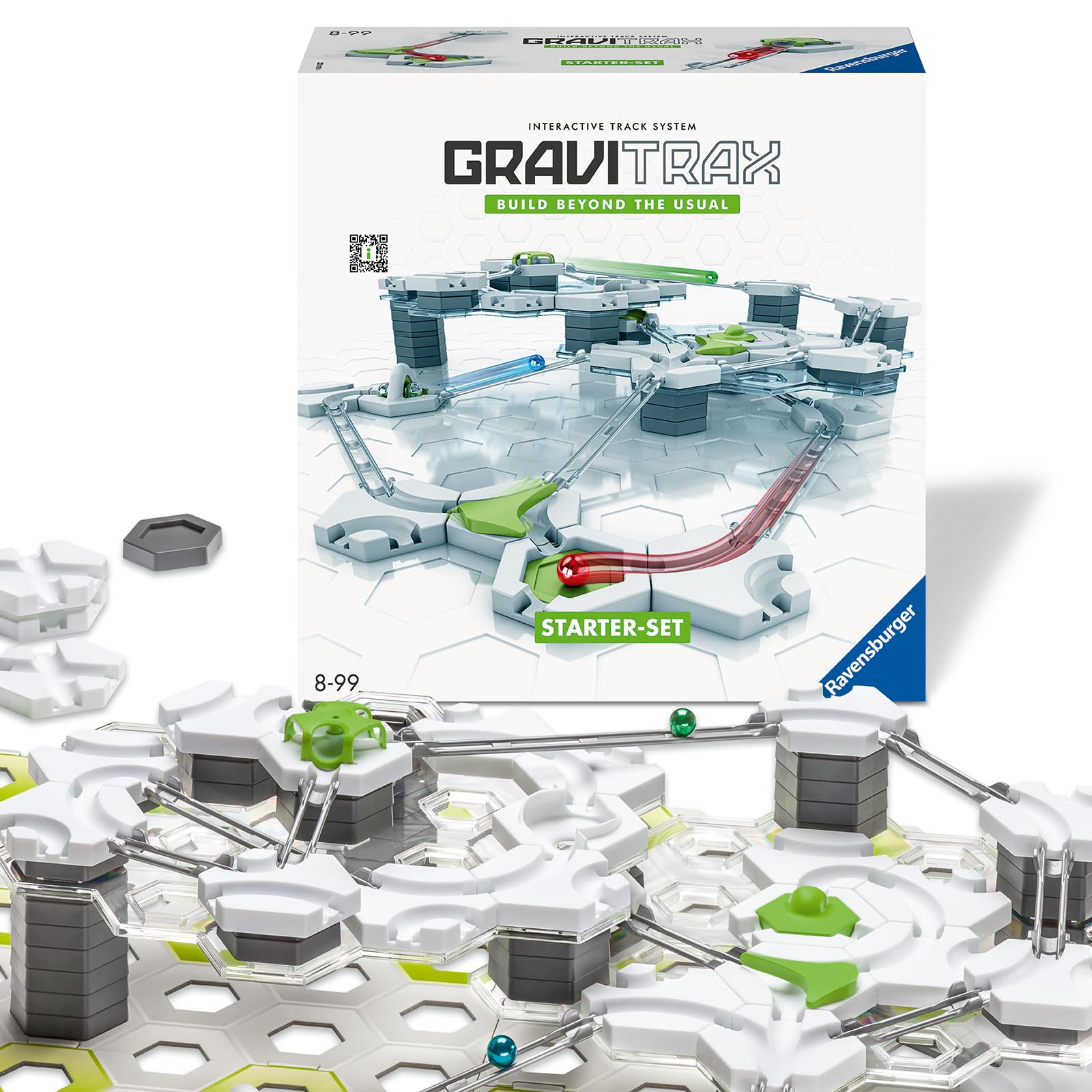 Ravensburger GraviTrax Starter-Set 22410 - GraviTrax Starterset für Deine Kugelbahn - Murmelbahn und Konstruktionsspielzeug ab 8 Jahren, Geschenk für Kinder, alleine bespielbar Starter-Set Verpackungsdesign 2023 Single Angebot bei HelloDeals