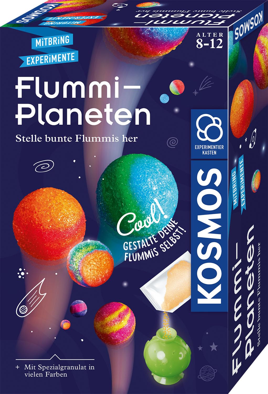 KOSMOS 657765 Flummi-Planeten, Bunte Flummis selbst herstellen, Coole Farbmuster selber Mixen, Experimentierset für Kinder ab 8 Jahre, Mitbringexperiment, Aktivität für Kindergeburtstag Flummi Planeten Angebot bei HelloDeals