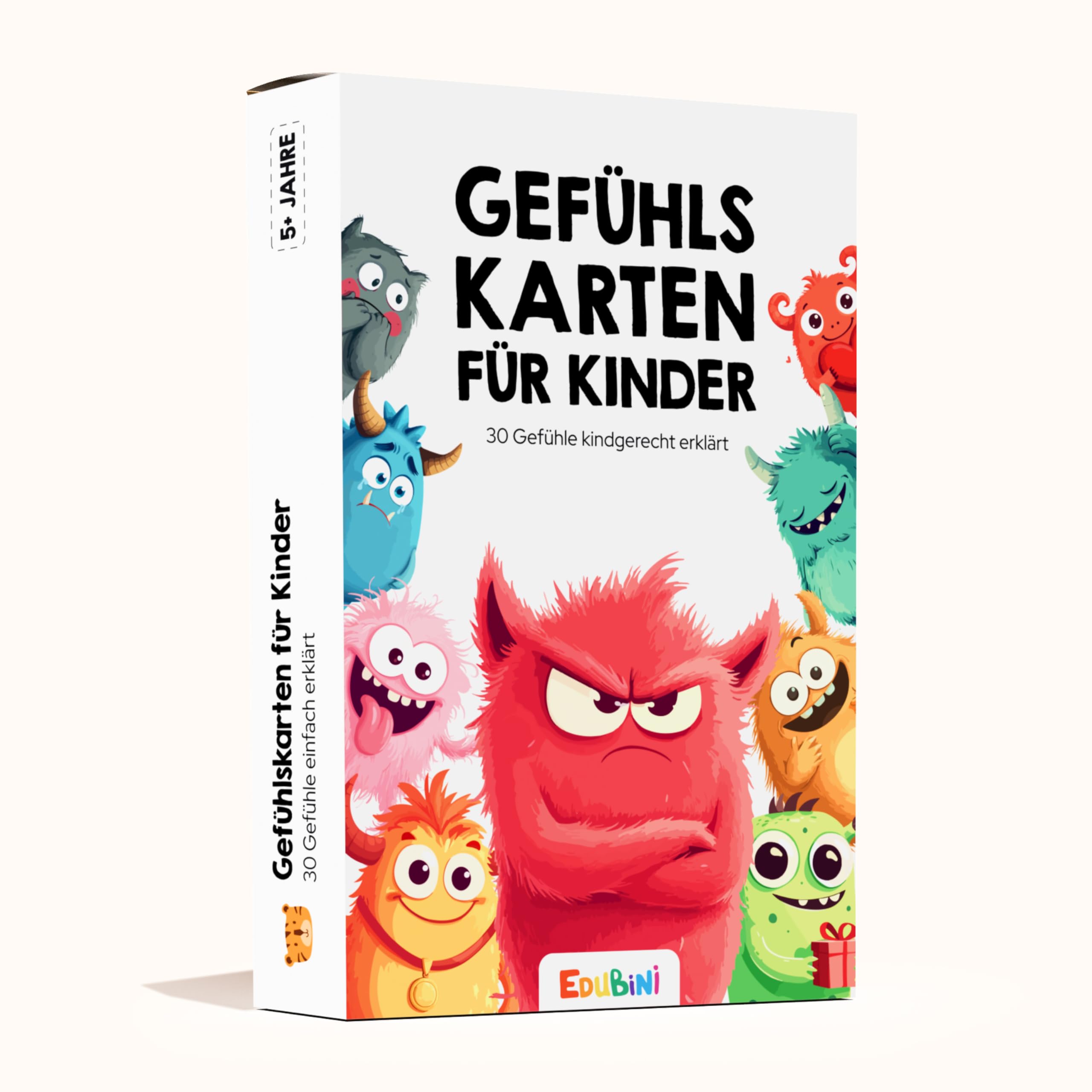 Edubini Gefühlskarten für Kinder [30 Karten + Erklärtexte] - Emotionskarten für Selbstregulation und EIN gutes Gefühl - (pädagogisch wertvoll) - Gefühlsmonster für gefühlsstarke Kinder Angebot bei HelloDeals