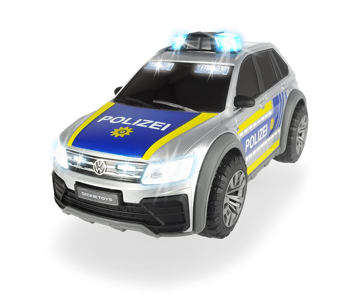 Dickie Toys VW Tiguan R-Line Polizeiauto (25 cm) mit Licht & Sound - Lizenziertes Polizei-SUV Spielzeug ab 3 Jahre, inkl. Batterien - 203714013 Polizeiauto Single Angebot bei HelloDeals