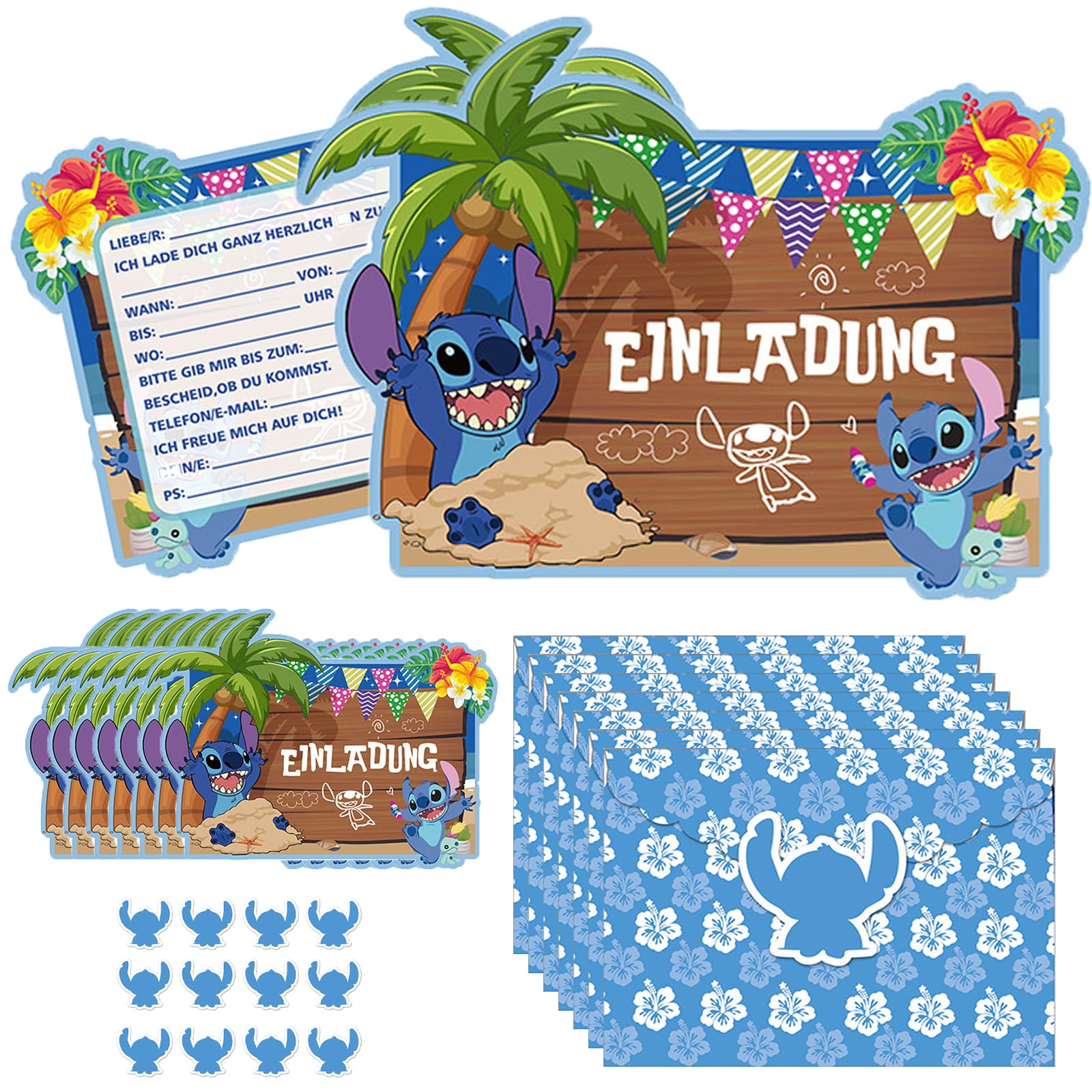 12 Stücke Einladungskarten Kindergeburtstag,12 Umschläge,12 Tattoo Aufkleber,Partyeinladungen Einladungen Kinder,Einladungskarten Geburtstag Junge Madchen Angebot bei HelloDeals