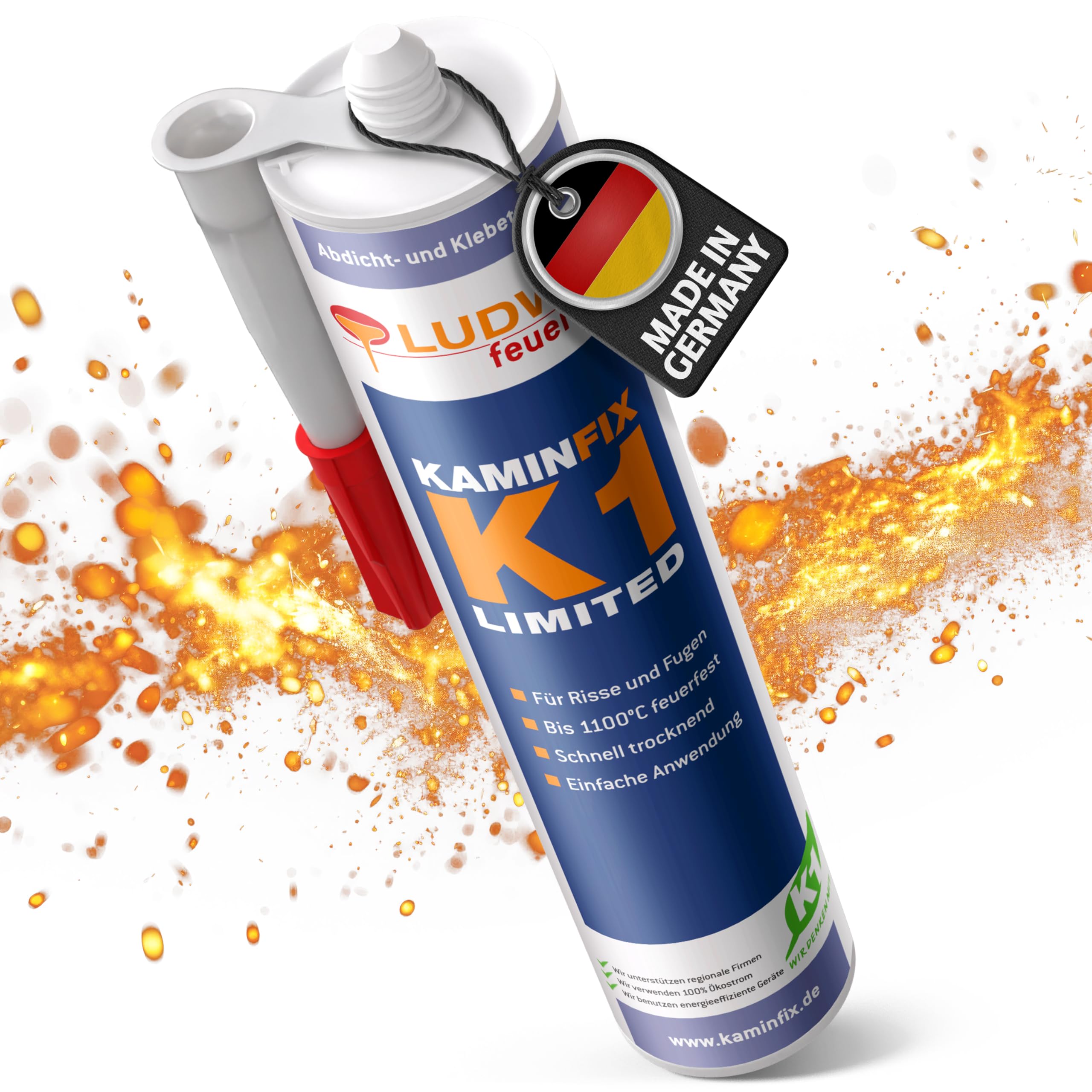 Feuerfester Schamottkleber, Kleber zur Kaminreparatur, Schamottekleber, Ofenkleber, hitzebeständig bis min.1000°C. Klebt auch feuerfeste Bauteile Angebot bei HelloDeals