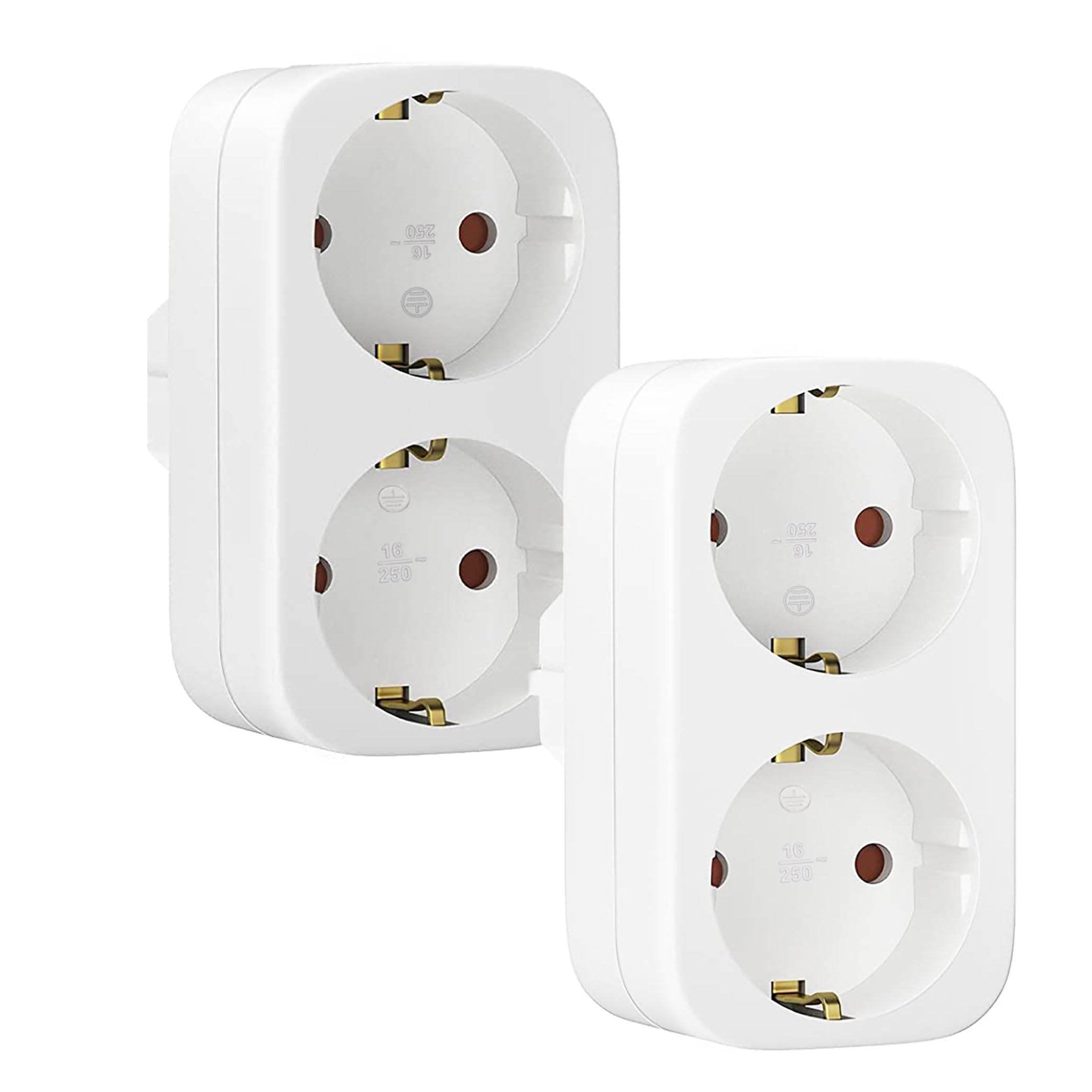 Doppelstecker für Steckdose, 2 Stück Steckdosenadapter, Mehrfachstecker für Küche Büro Angebot bei HelloDeals