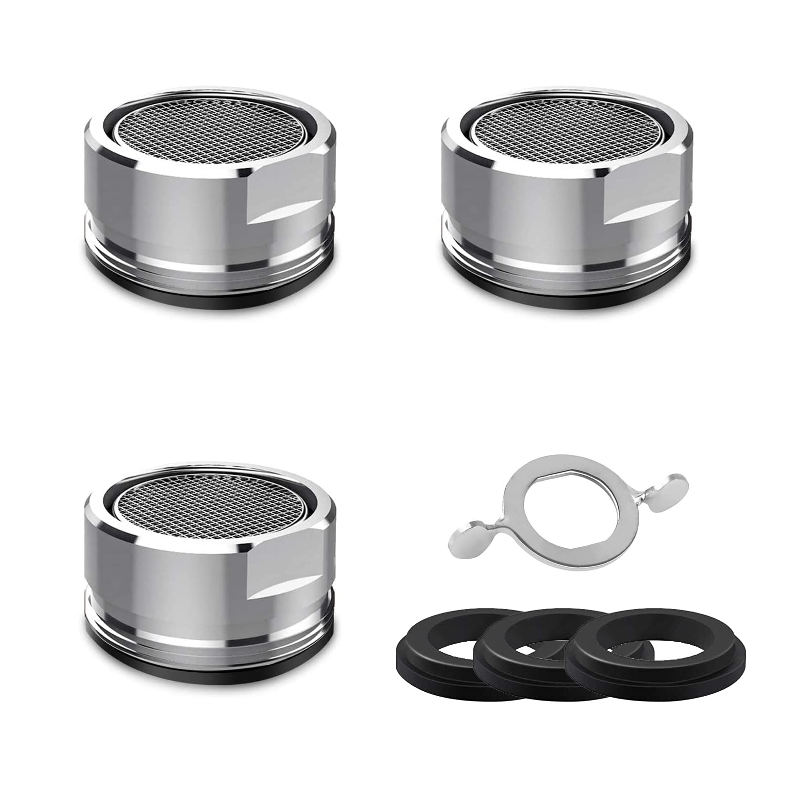 IZyufan Perlatoren für Wasserhähne M24 [3 Stück], Strahlregler mit ABS- und Edelstahl- Filter inkl Mischdüsenschlüssel für Wasserhähne Angebot bei HelloDeals