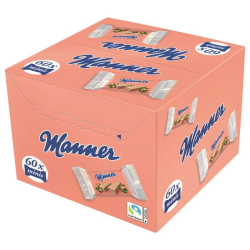 Manner Neapolitaner Waffeln | einzelverpackte vegane knusprige Kekse mit Haselnusscreme | 60er Pack (60 x 15 g) Haselnuss 900g (60er Pack) Angebot bei HelloDeals