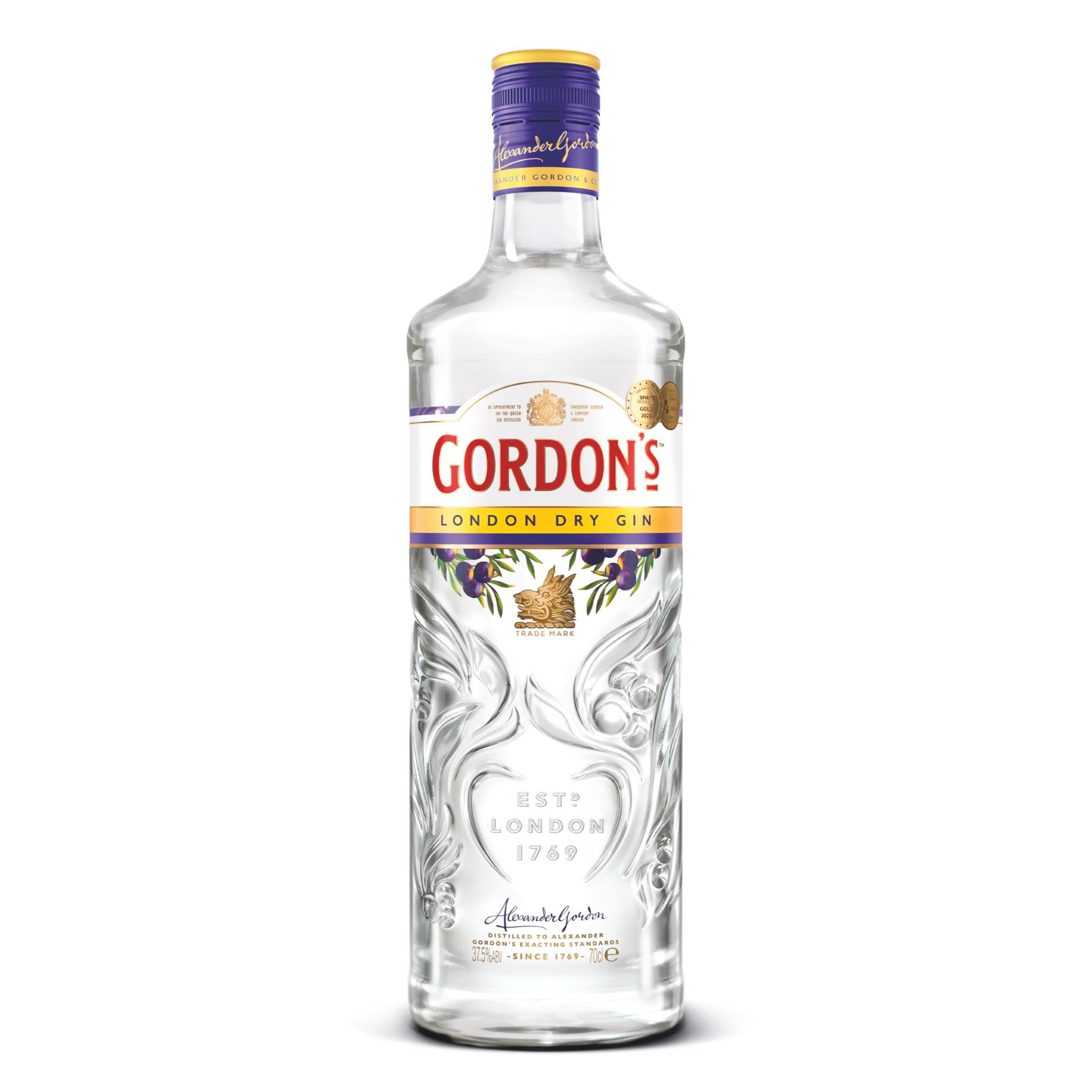 Gordon's London Dry Gin | Premium destilliert | Ausgezeichnet & aromatisiert | mit Zitrusfrische | handgefertigt auf englischem Boden | 37,5% vol | 700 ml Einzelflasche | Angebot bei HelloDeals