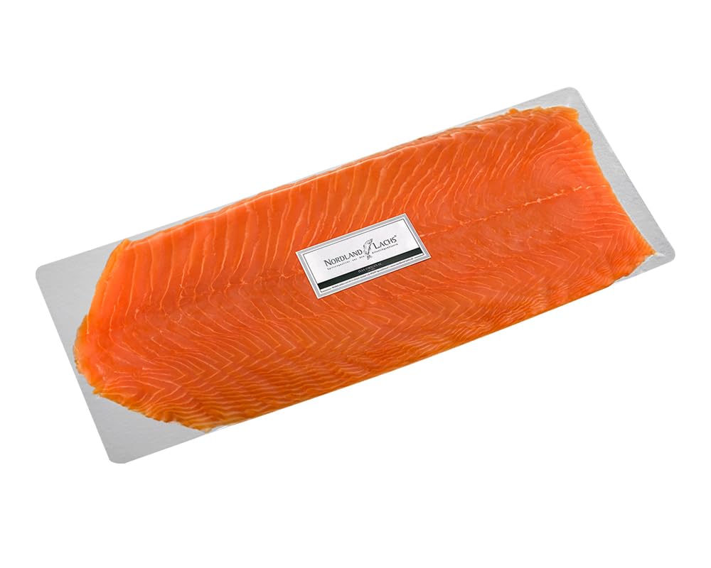 Nordland-Lachs 400g Räucherlachs | schottischer Lachs - handfiletiert, geräuchert, in feinste Scheiben geschnitten | mit Top Kühlversand mild geräuchert 400 g Angebot bei HelloDeals