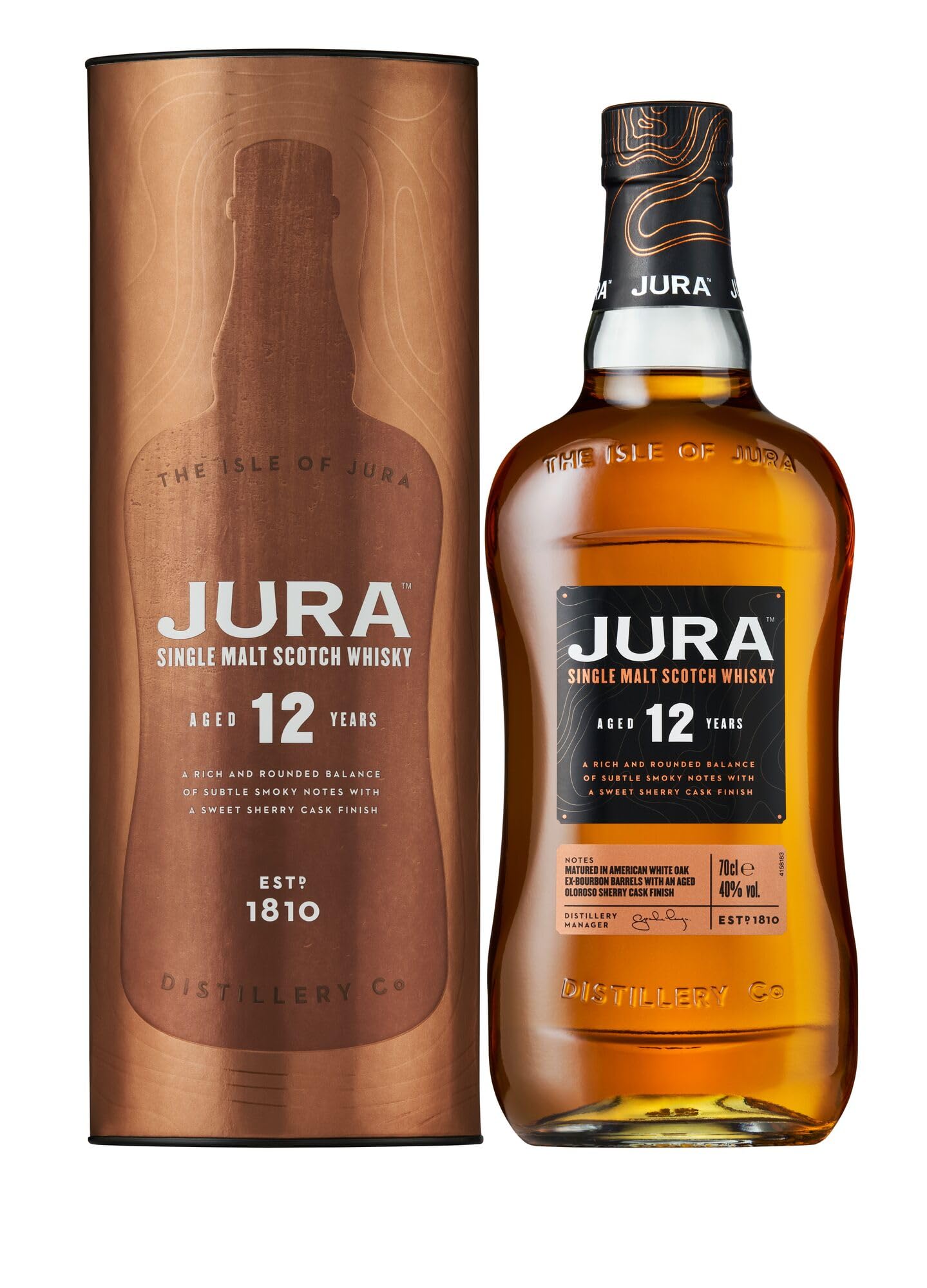 Jura 12 Jahre Single Malt Scotch Whisky mit Geschenkverpackung (1 x 0,7 l) Angebot bei HelloDeals