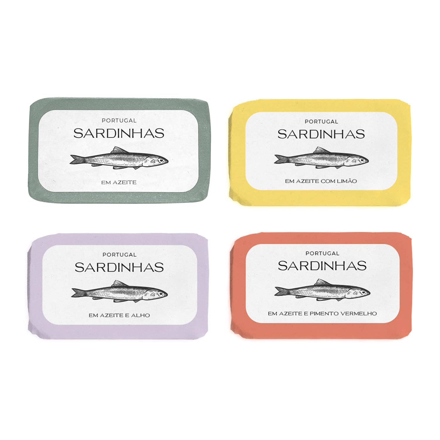 Feinkost Machado — Set of 4 Sardines in Olive Oil (160g each) | Classic, with Lemon, Garlic & Paprika | Mediterranean Delight from Portugal — Tender, Spicy & Aromatic | Perfect for Salads & Snacks 120 g (4er Pack) Makrelenfilets alle 4 Sorten Angebot bei HelloDeals