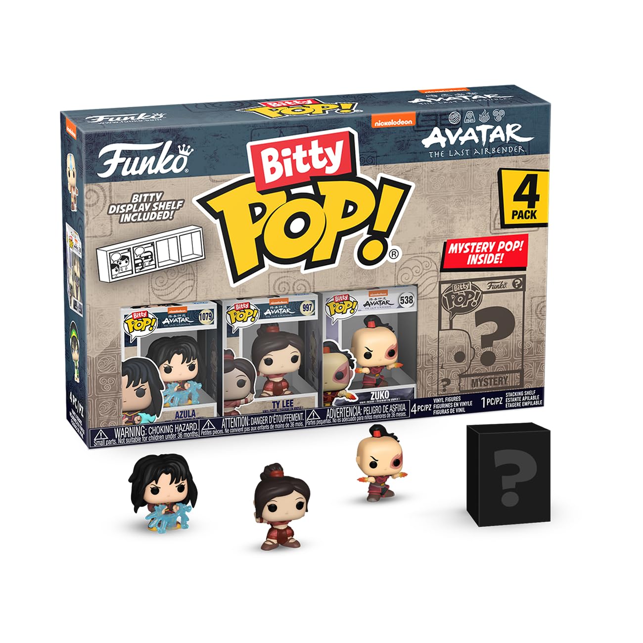 Funko Bitty Pop! Avatar: TLA - Azula 4PK - Azula with Lightning, Ty Lee, Zuko with Fire Daggers und eine Überraschungs-Mini-Figur - 0.9 Inch (2.2 cm) - Avatar: The Last Airbender Sammlerstück Angebot bei HelloDeals